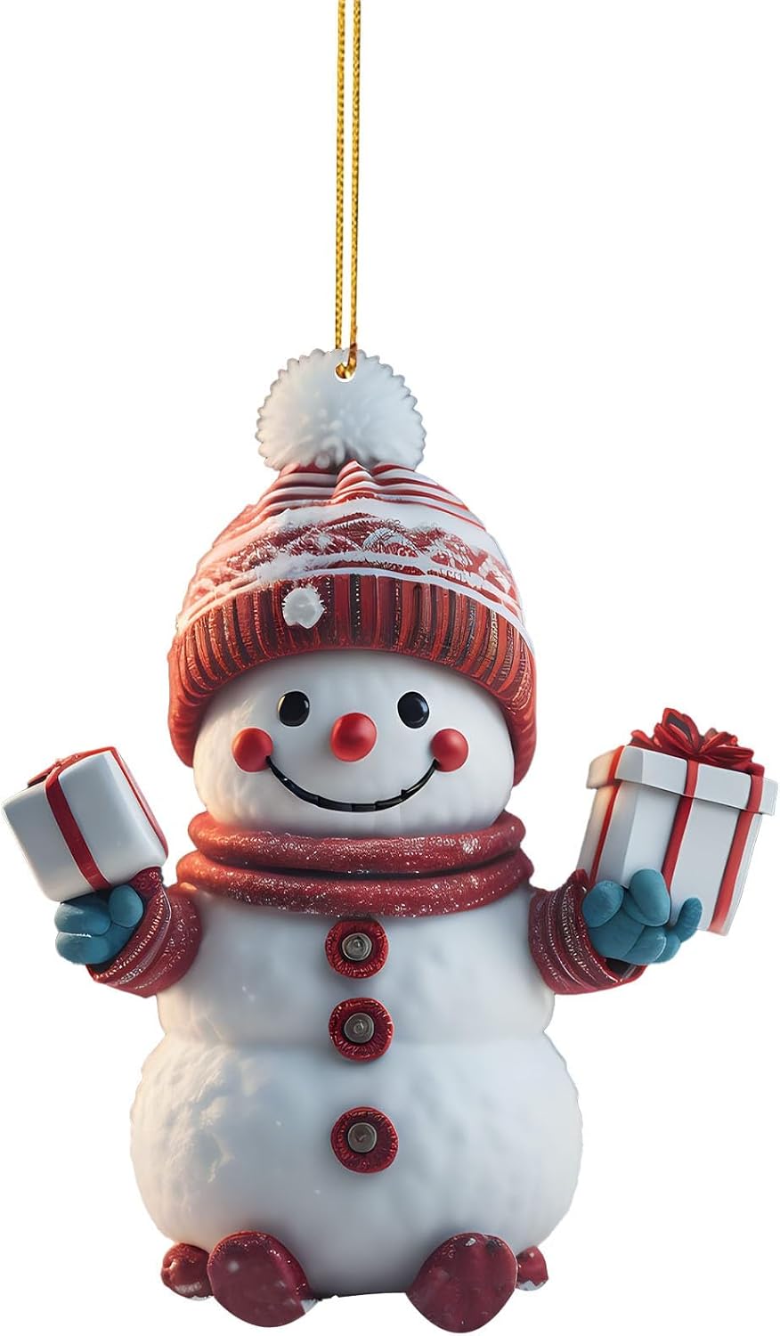 2024 Christmas Tree Hanging Decorations Snowman Cartoon Car Decor