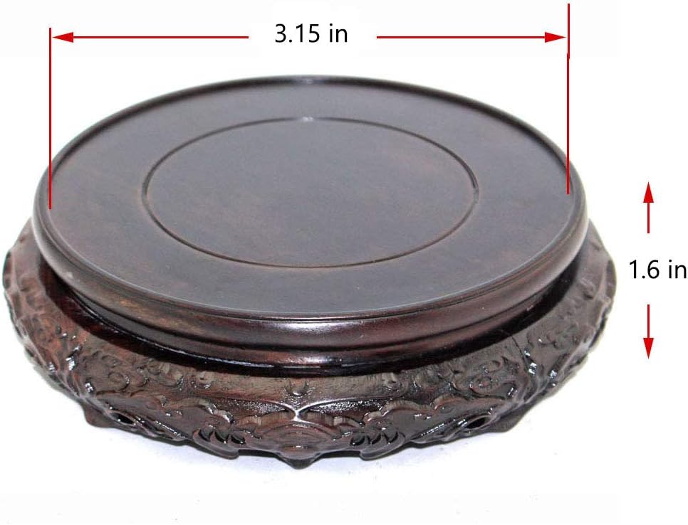 GOLDYWENDY Oriental Luxury Round Elm Solid Wood Vase Stand Base 39in Diameter