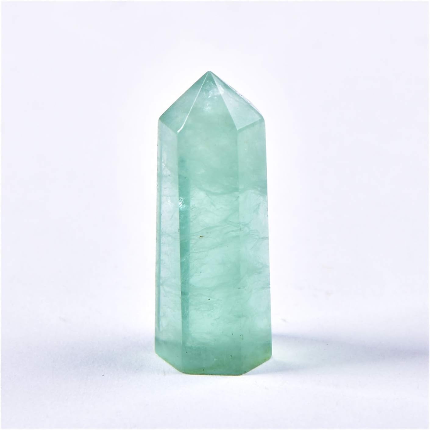 FORVIX Natural Crystal Point Wand Green Fluorite 60-70mm