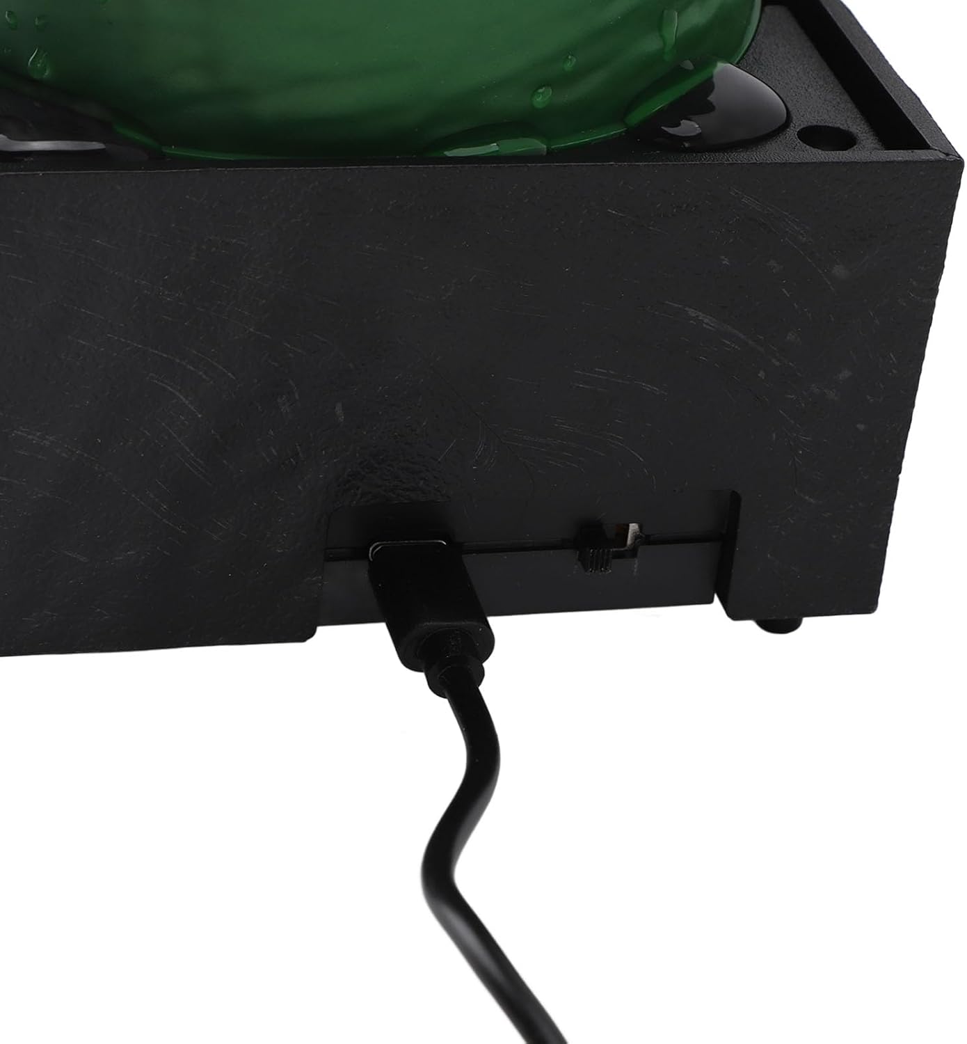 Tabletop Fountain with LED Light and Stones for Office and Bedroom