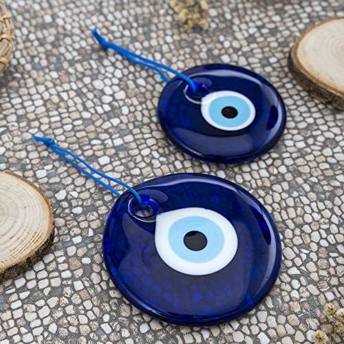 Turkish Blue Evil Eye Wall Hanging Set of 2