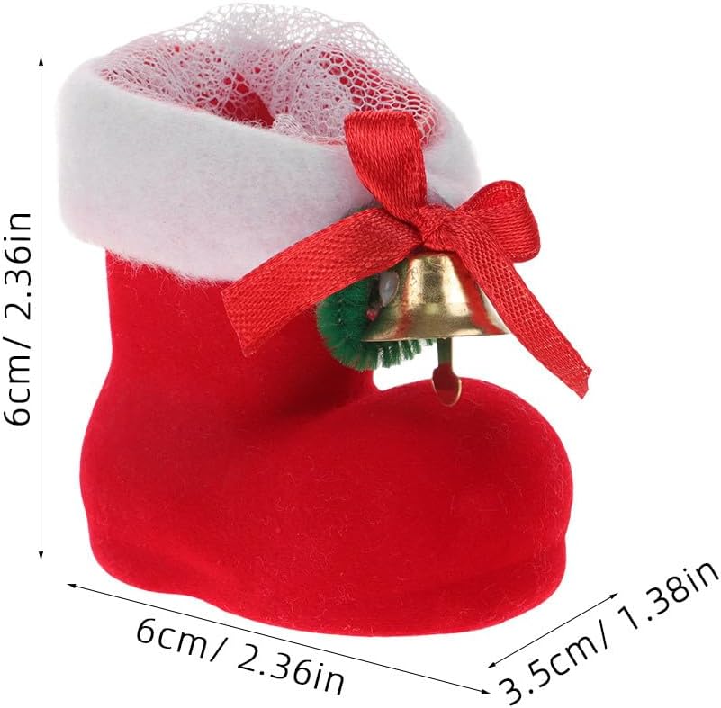 FOMIYES 8Pcs Santa Candy Boots Bags
