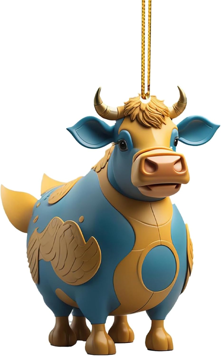 Lanema Playful 3D Cartoon Cow Car Pendant Decorations