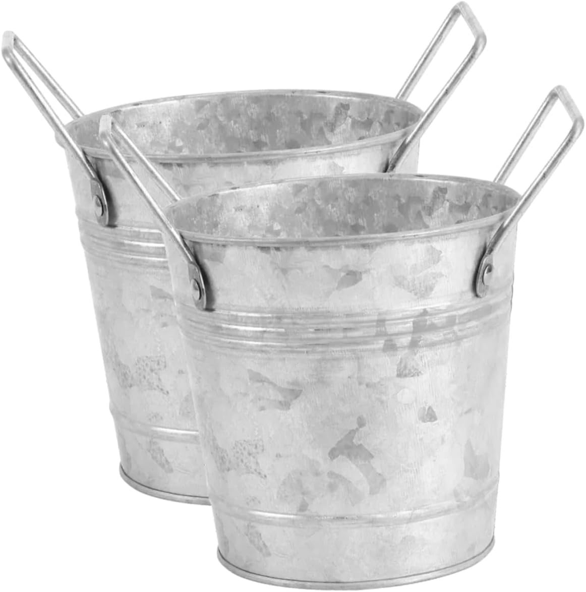 Hemoton Vintage Galvanized Flower Vases 2pcs
