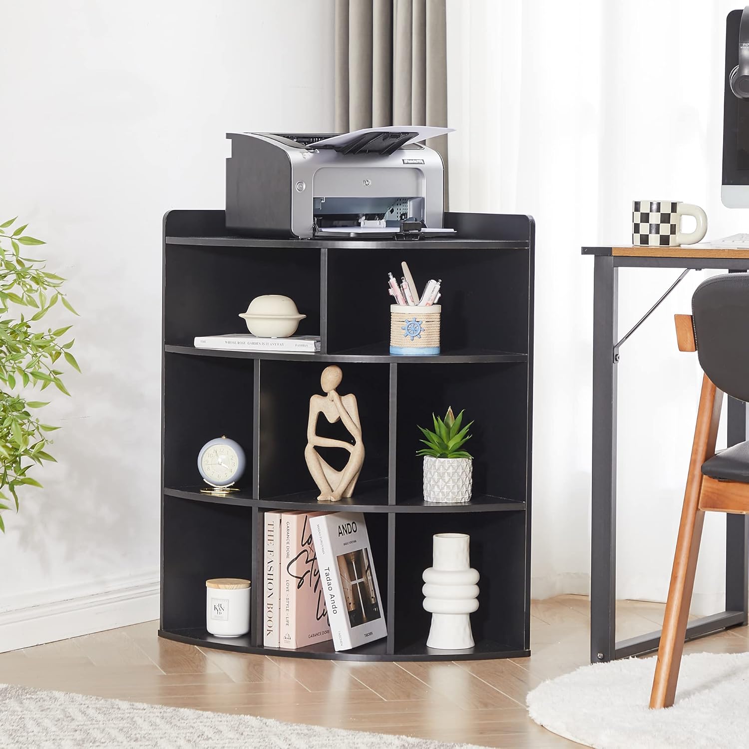 VECELO Corner Cube Shelf Modern Bookcase