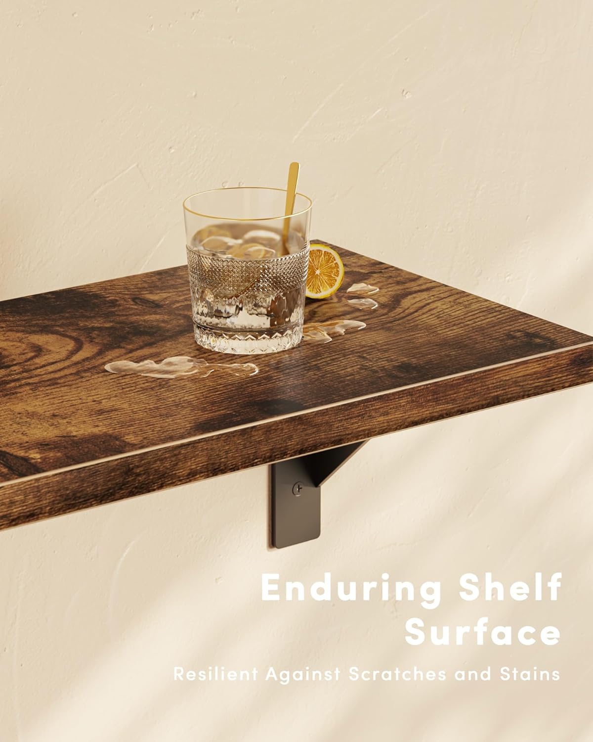 Floating Shelves for Wall Rustic Brown 17 Inches
