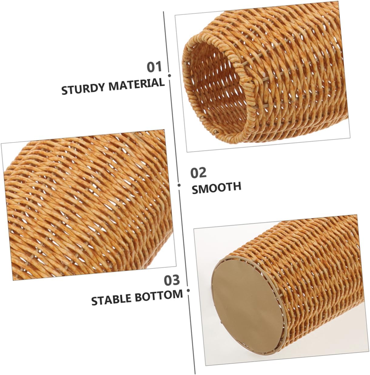 2pcs Rustic Woven Vase for Living Room Decor