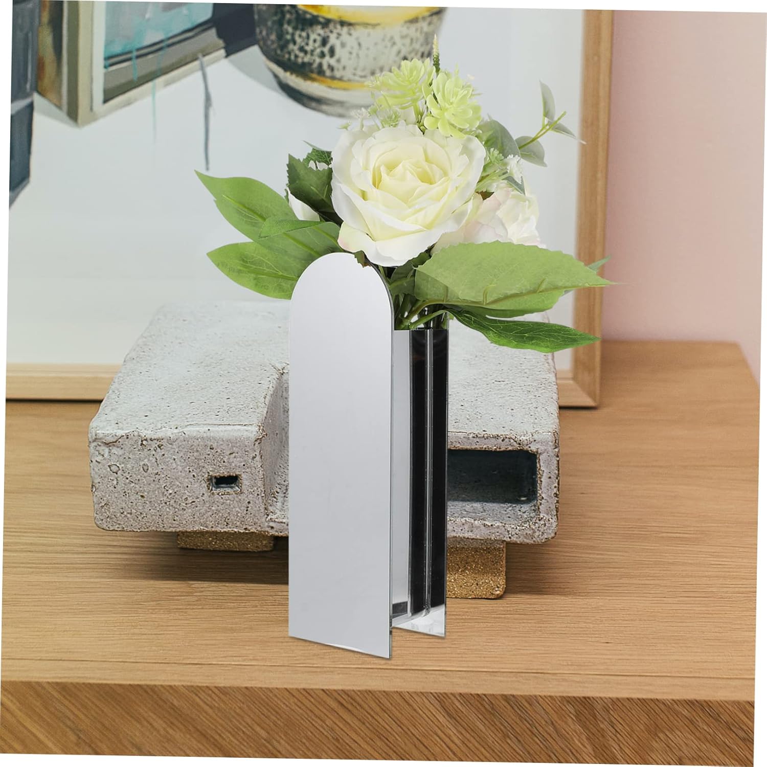 VOSAREA Acrylic Flower Vase for Dried Flowers and Centerpieces
