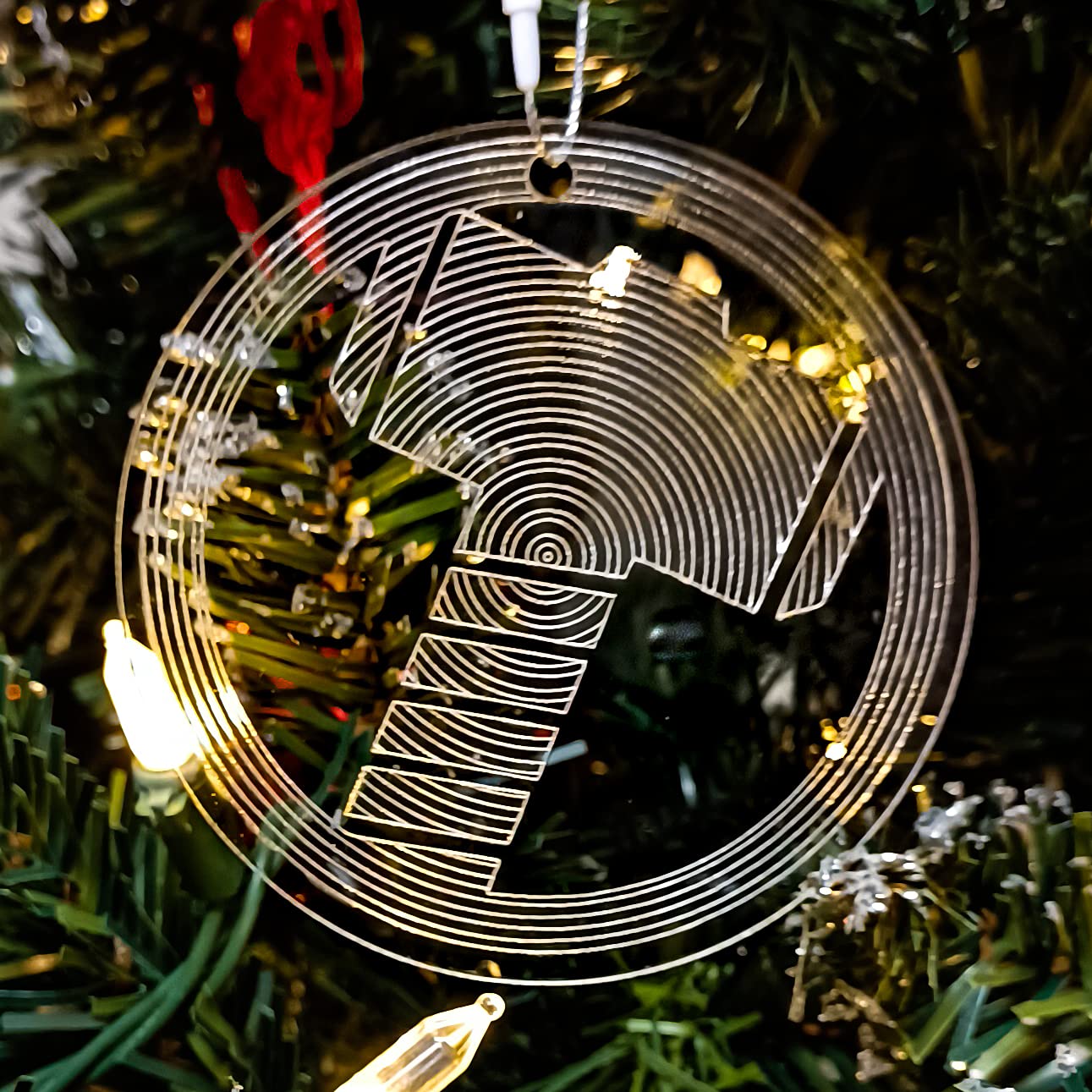 Furys Superheroes Clear Acrylic Christmas Ornaments Set of 5