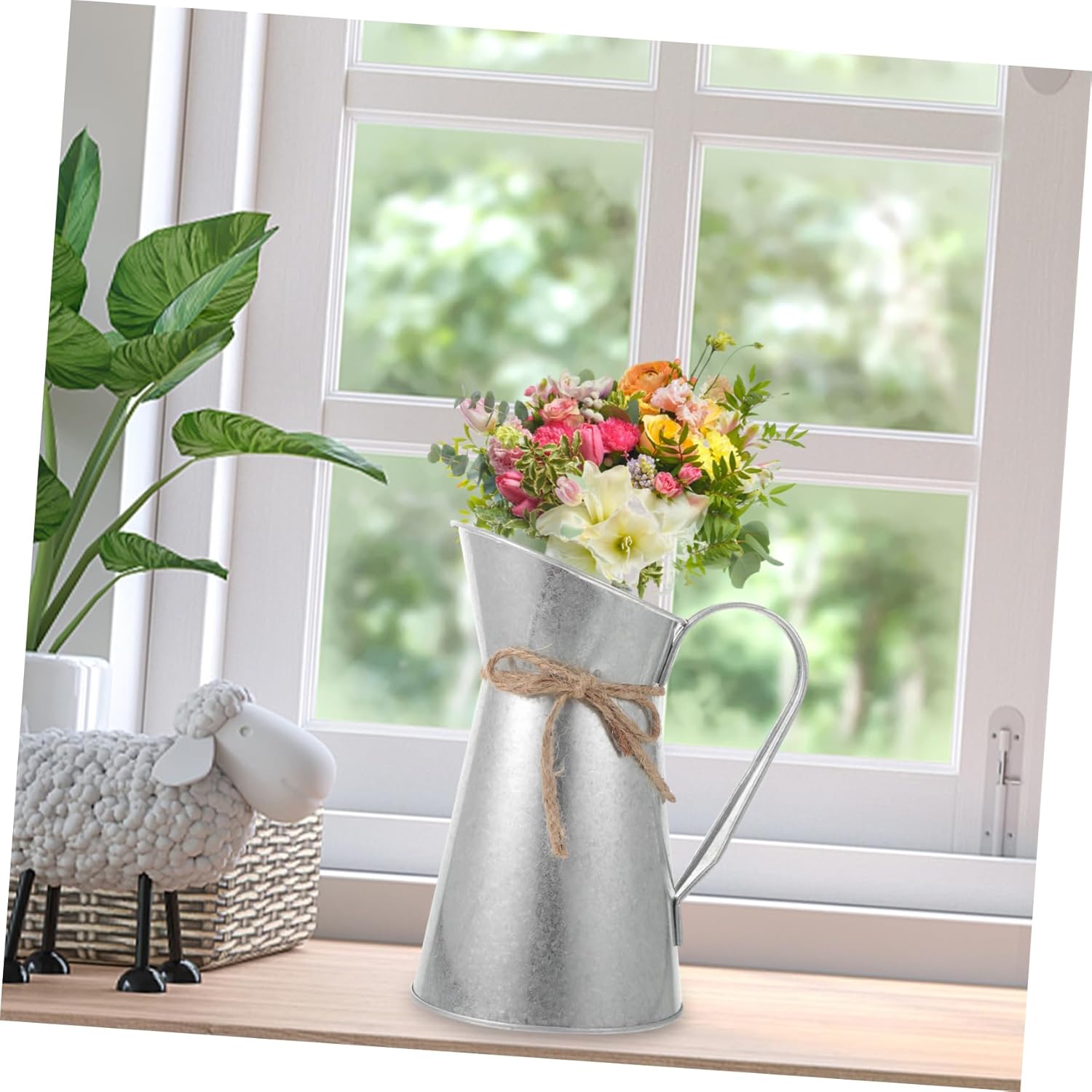 Retro European-Style Dried Flower Iron Bucket Decorative Vase