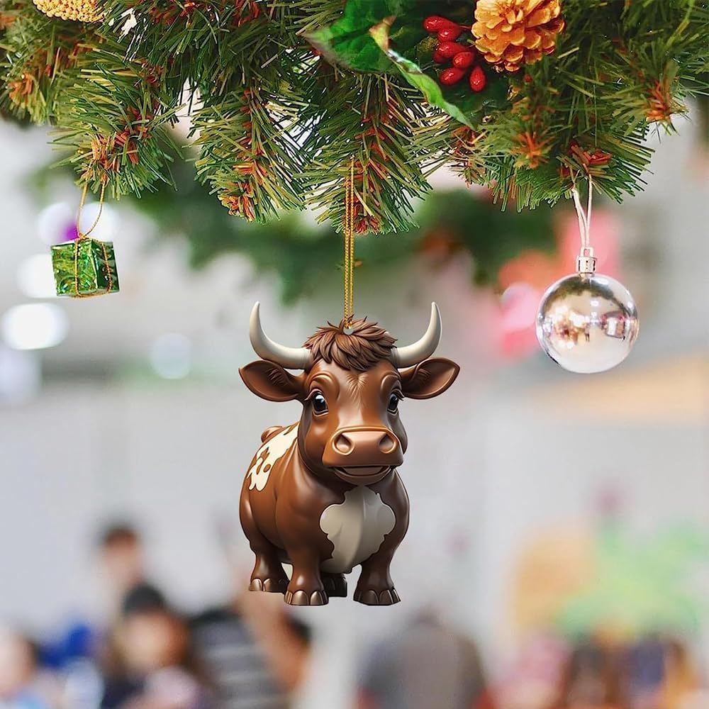Cute Cartoon Cow Hanging Ornament for Home and Car