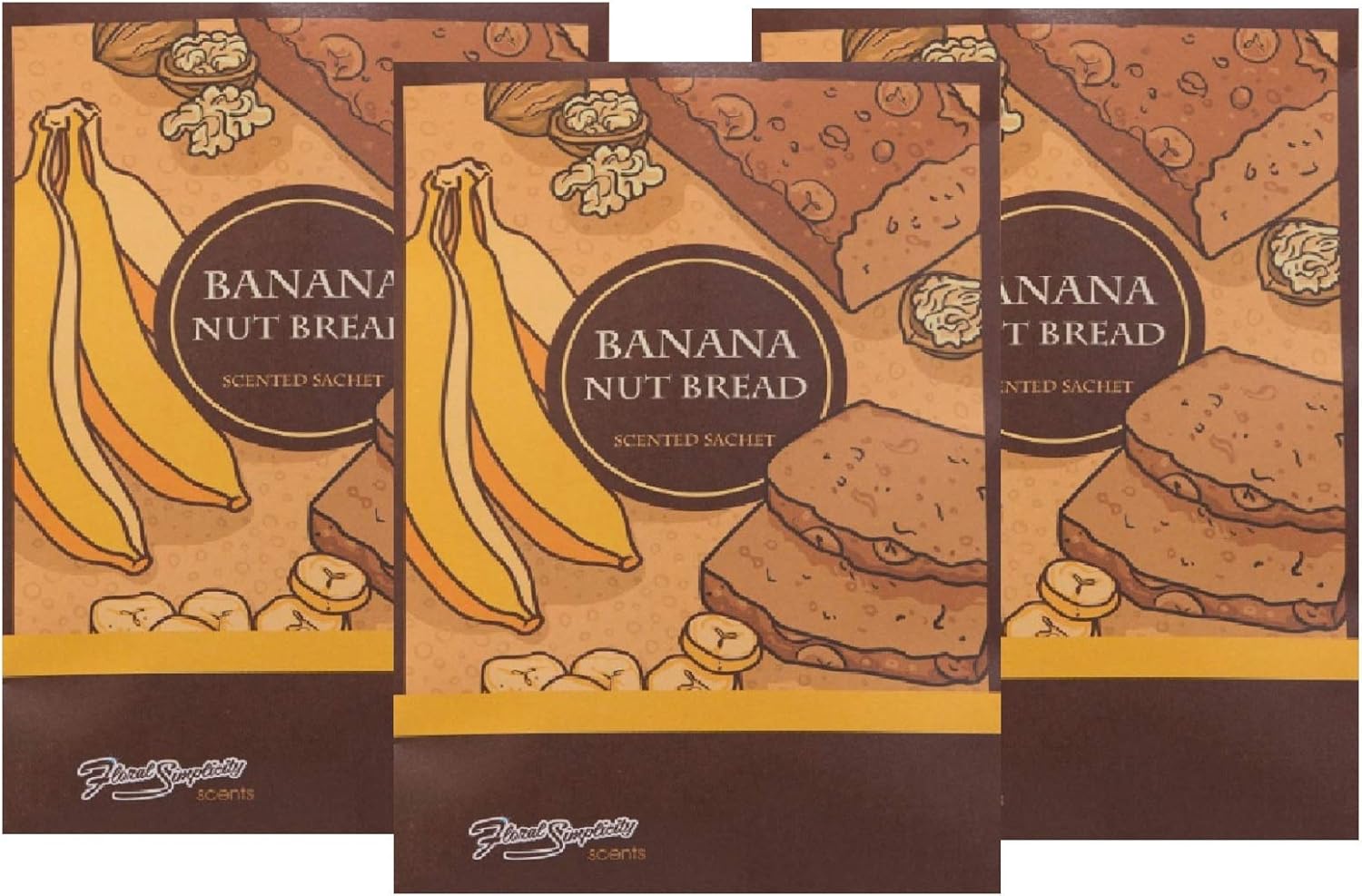 Simplicity Scents Banana Nut Bread Sachets Pack of 3