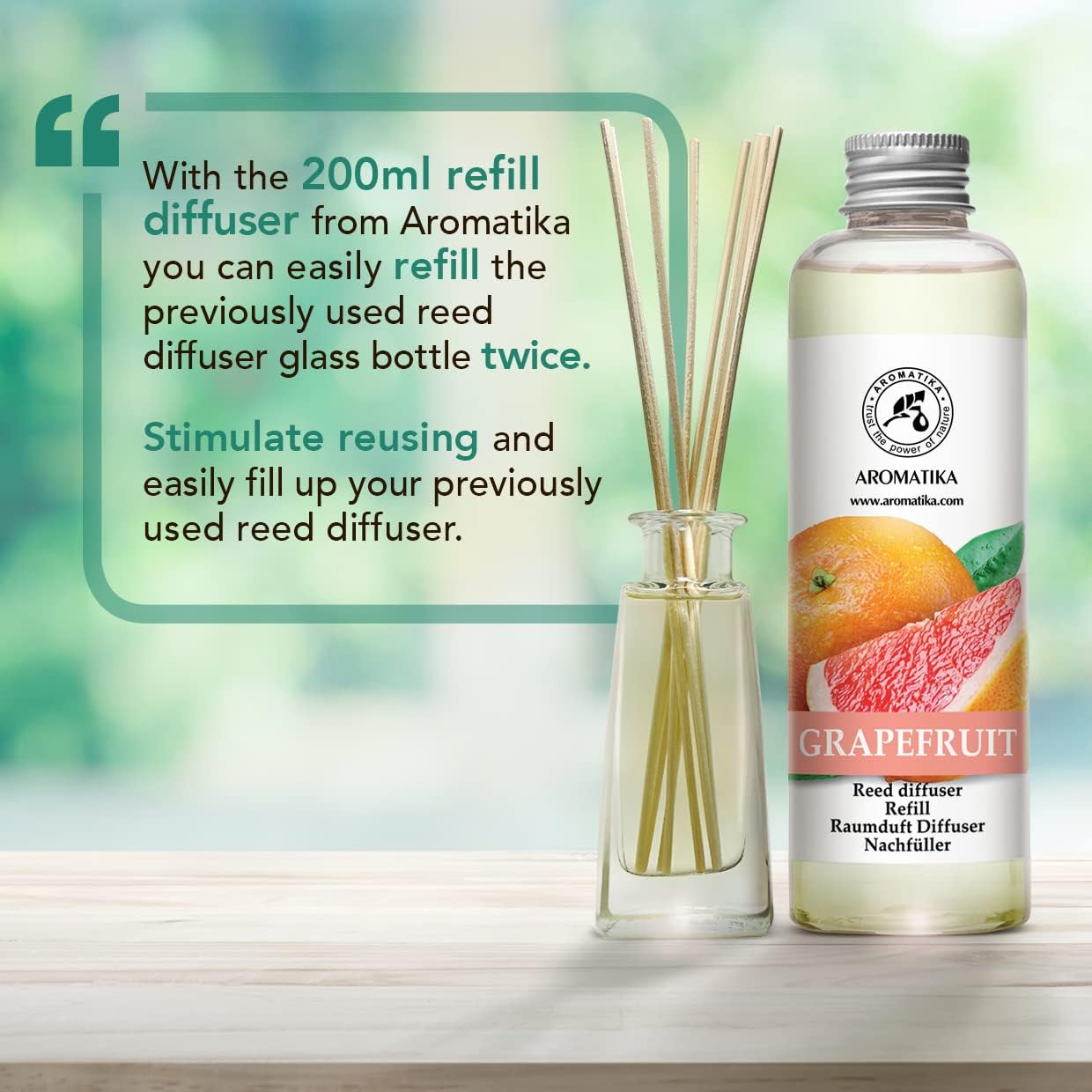 AROMATIKA Reed Diffuser Oil Refill Grapefruit
