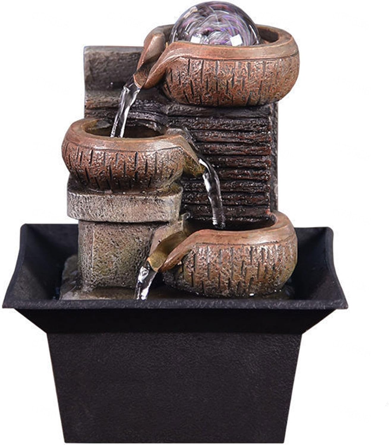 3-Tier Tabletop Fountain for Indoor Zen Relaxation
