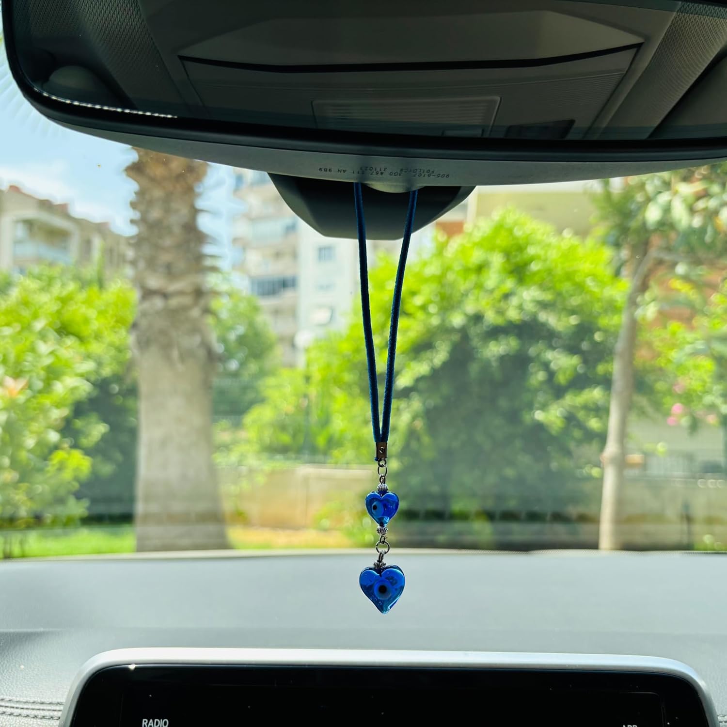 BCS Blue Evil Eye Charm Car Hanging Ornament