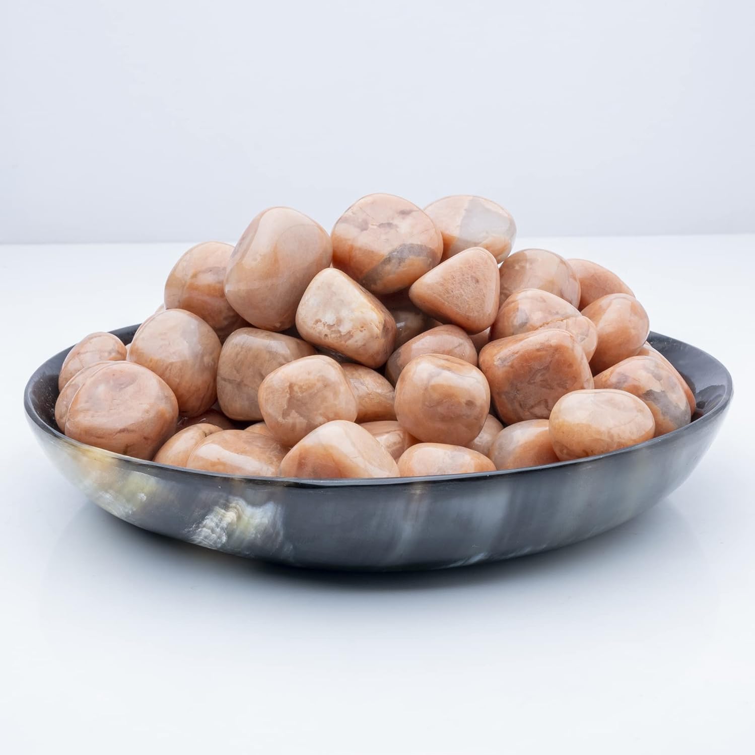 Peach Moonstone Tumbled Stones 13 Piece Set