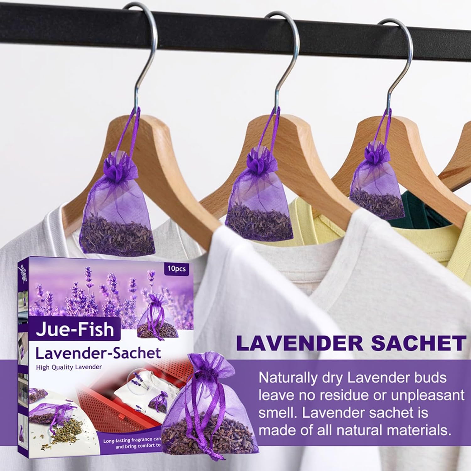 AUTMOR Cedar Lavender Sachets 10 Pack for Home Fragrance