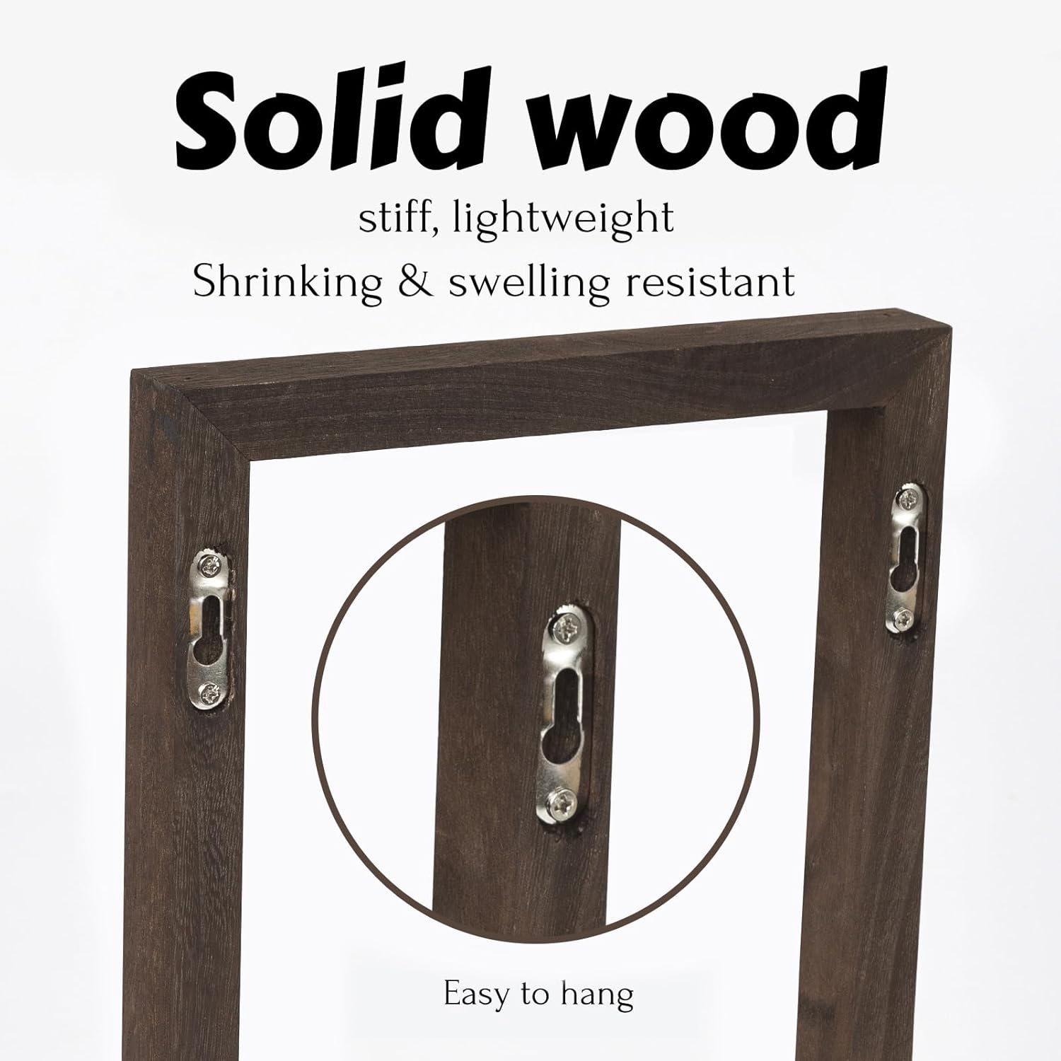 Rustic Square Floating Shelves Set of 4 Wood for Wall