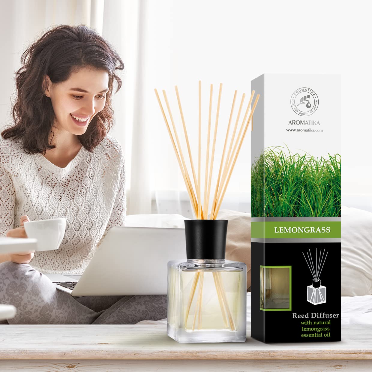 Lemongrass Reed Diffuser 200ml with Bamboo Sticks