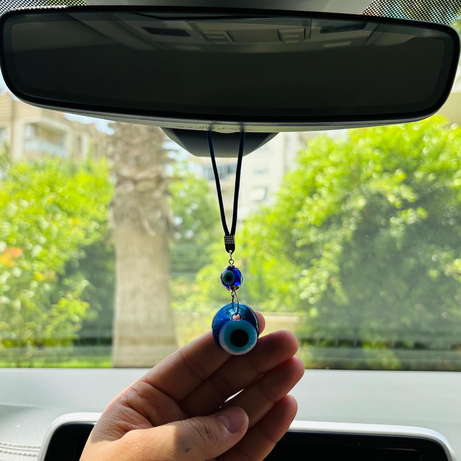 BCS Blue Evil Eye Charm Car Hanging Ornament 1