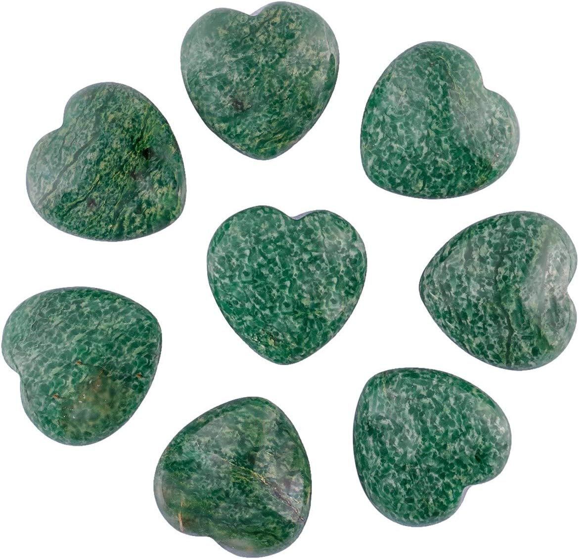 Rockcloud African Jade Heart Healing Stones Pack of 10