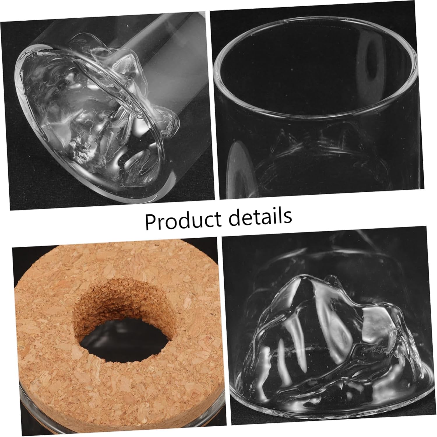 FUNOMOCYA Glass Vase Airtight Jar for Plants and Flowers