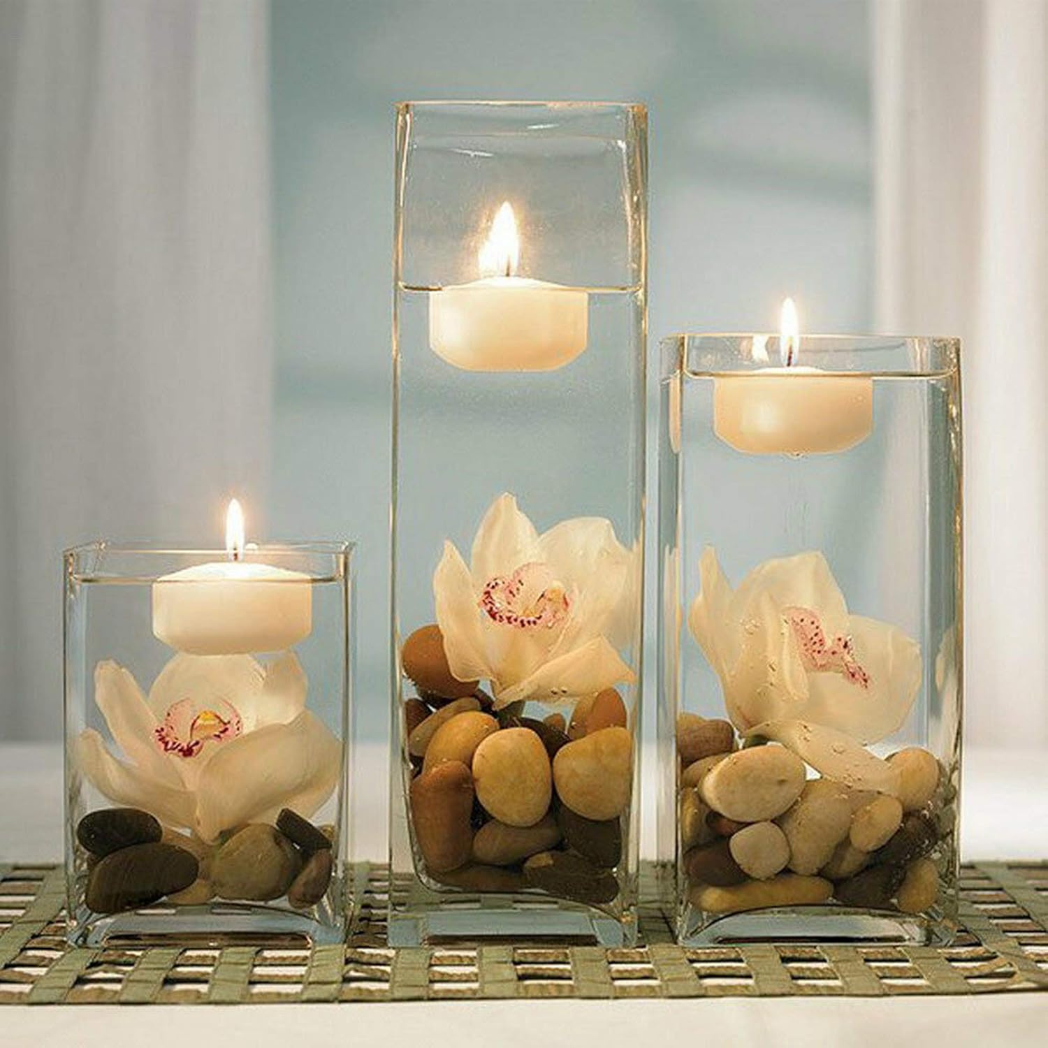WGV Rectangle Block Vase 6x4x8 Inches Clear Glass