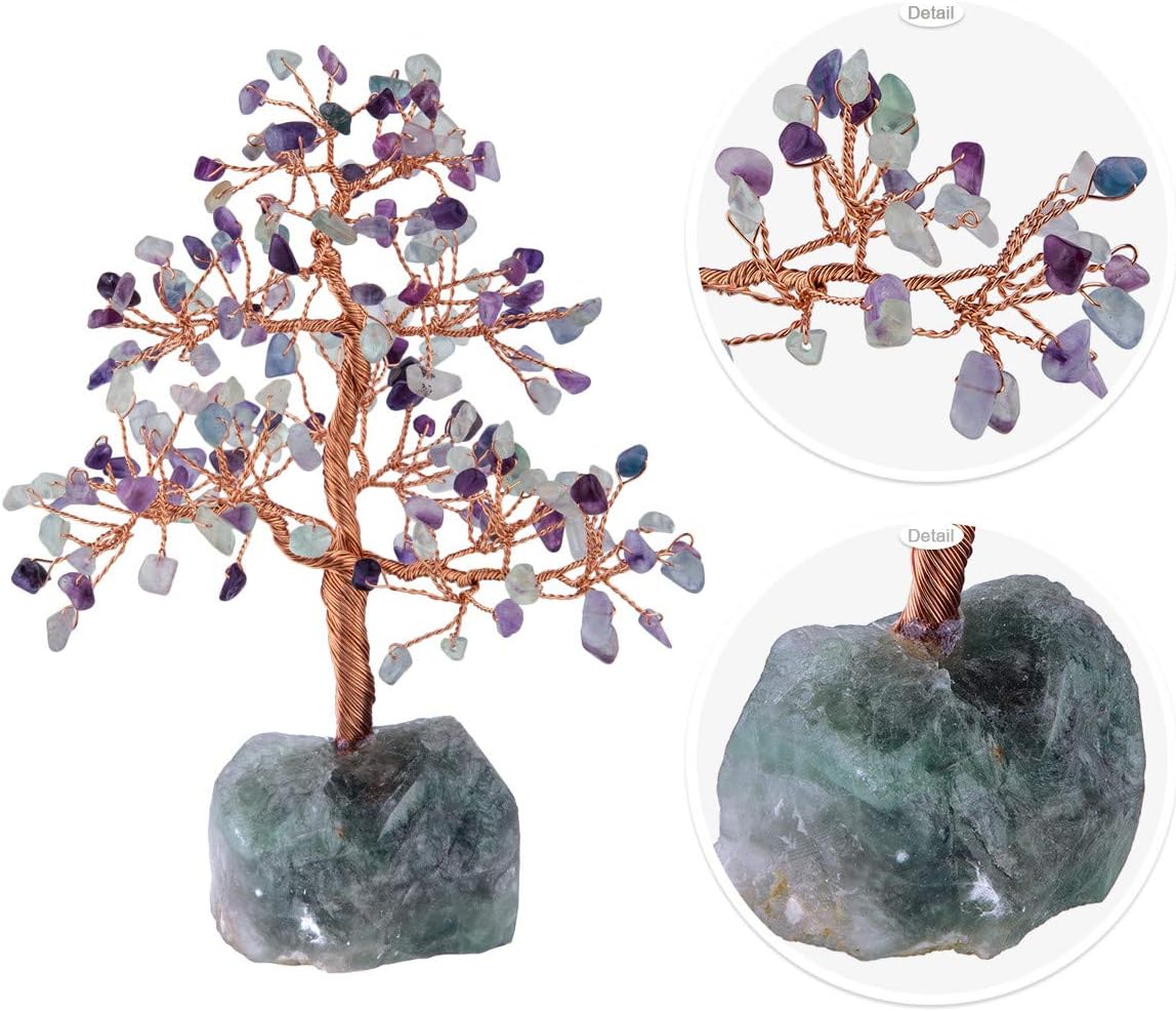 Rockcloud Natural Crystals Money Tree Feng Shui Decoration 7 Inches