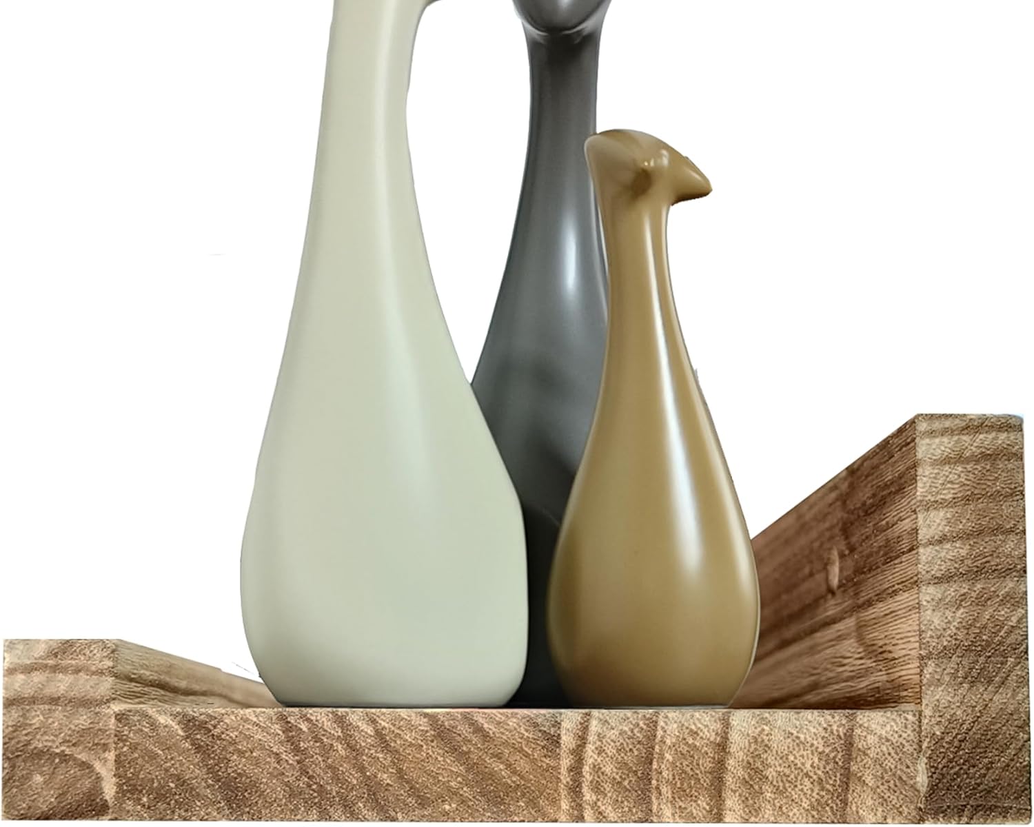 Z Metnal Small Floating Shelves Natural Wood 8x55 Inch 2 Pcs