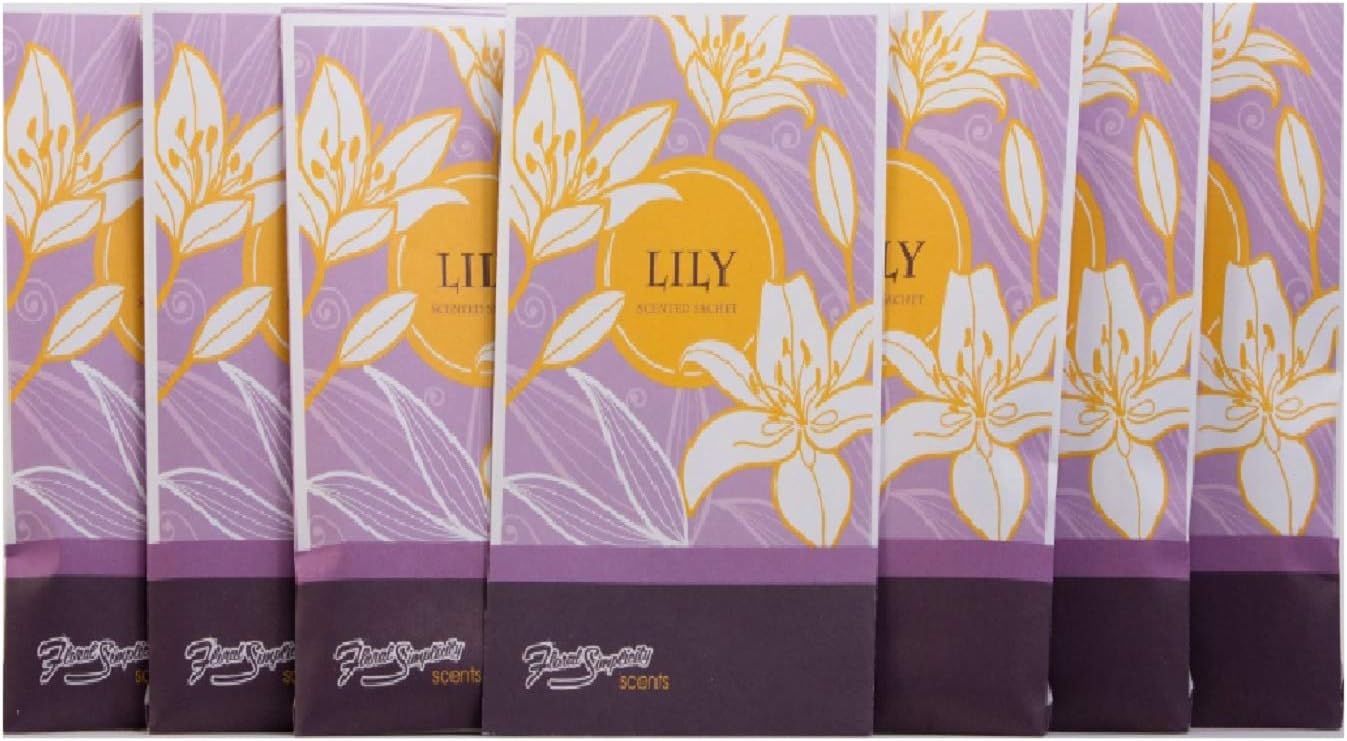 Lily Scented Sachets Pack of 6 - Home Fragrance