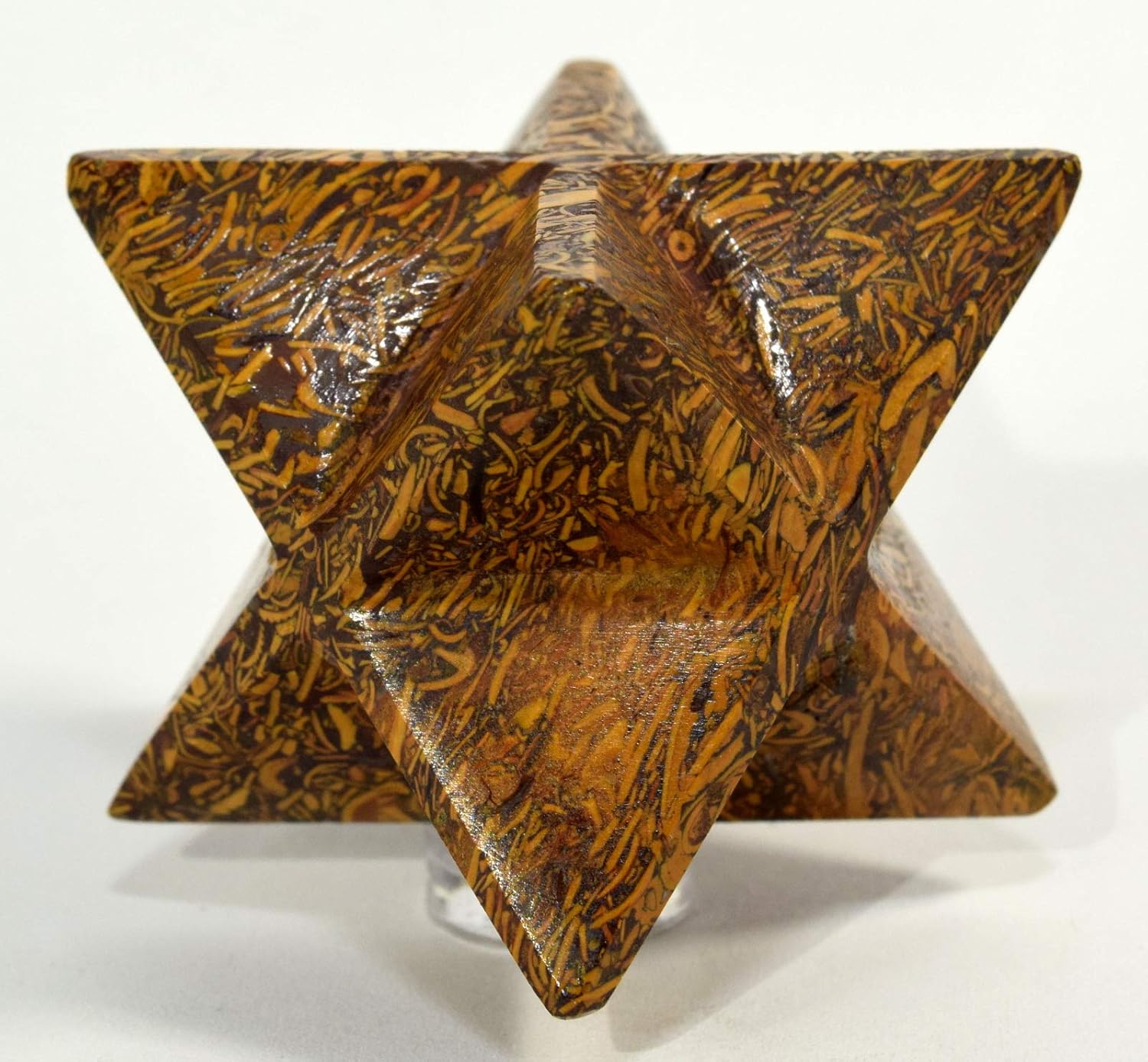 HQRP 27 Inch Mariyam Jasper 8 Point Star with Clear Quartz Pebble