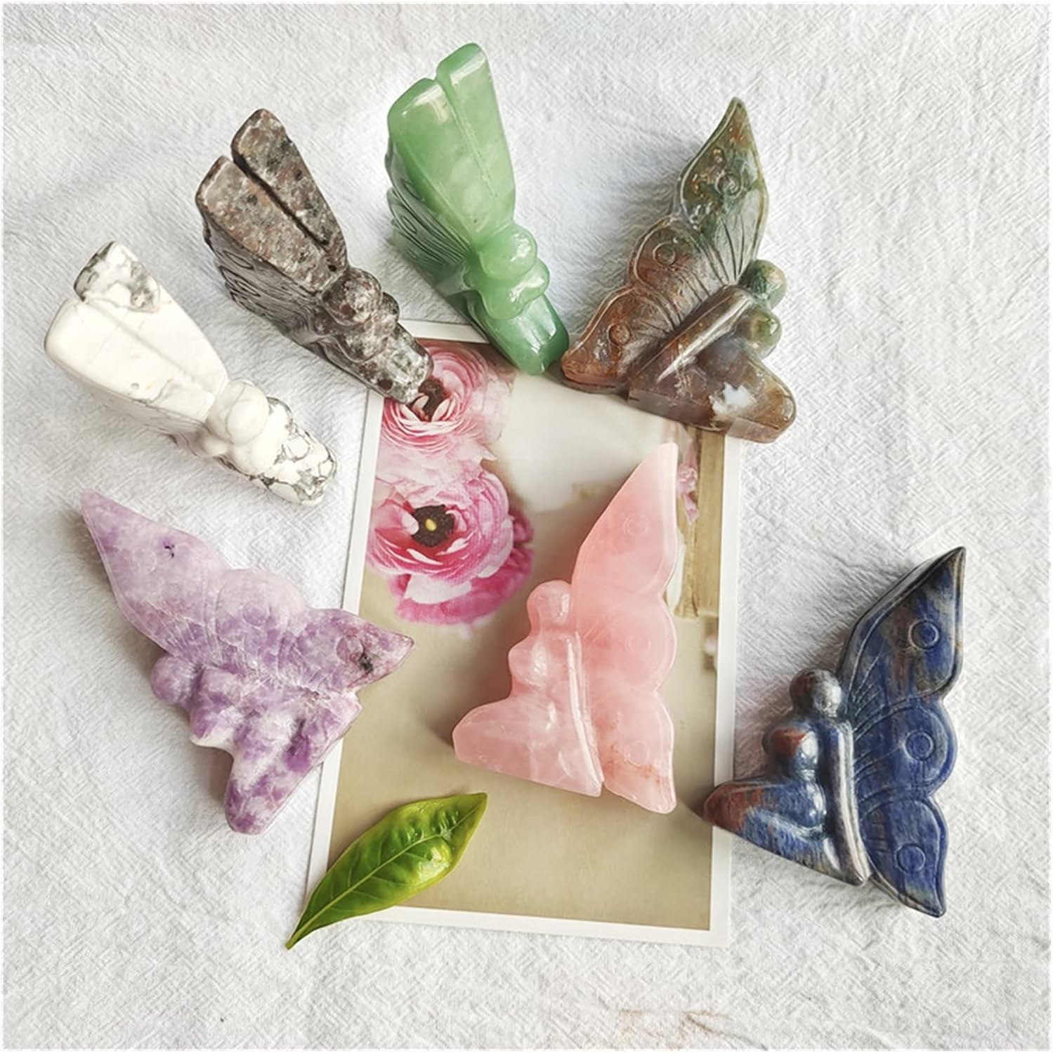 FIDEMM Natural Crystal Healing Stones for Home Decor
