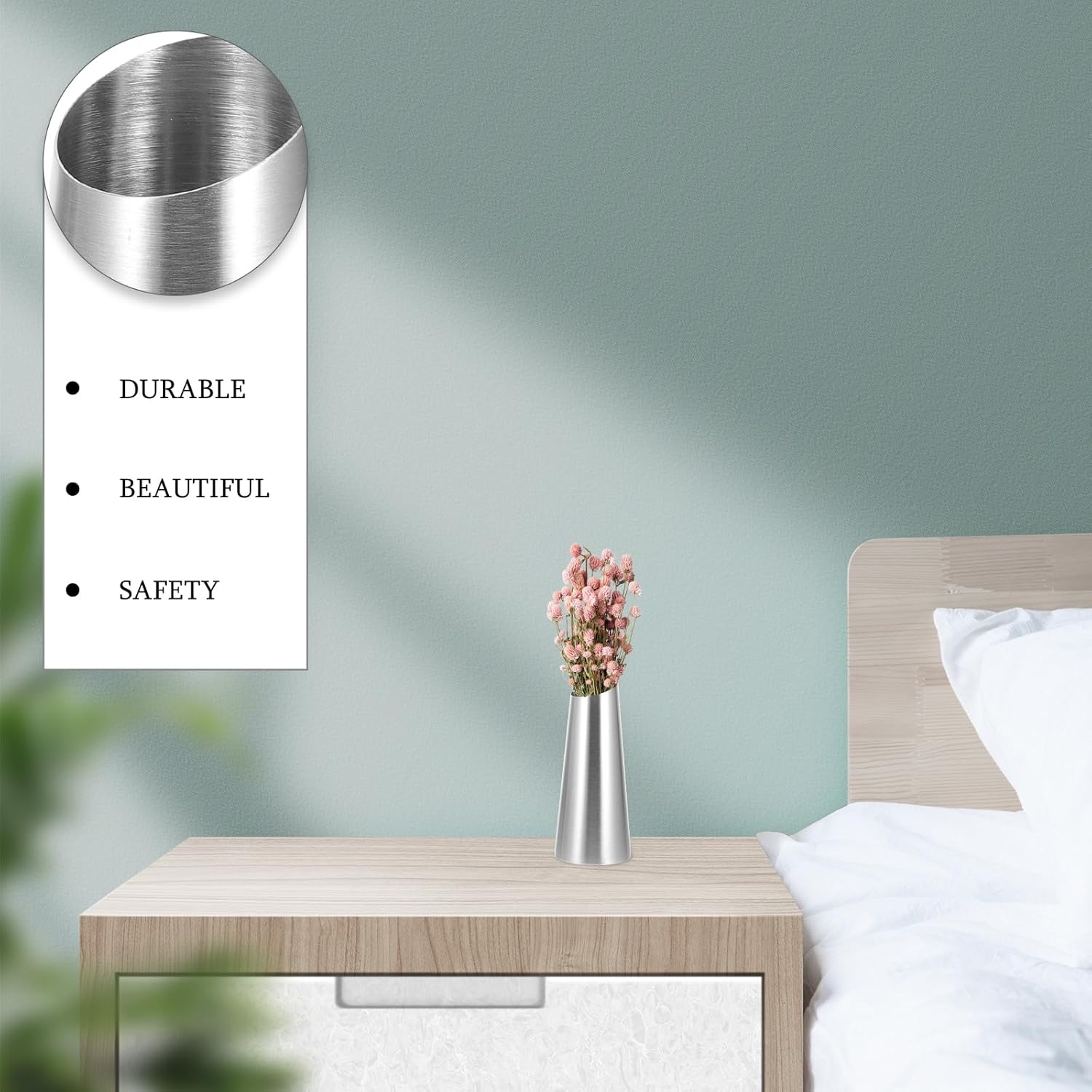 Veemoon Metal Cylinder Vase Fireplace Decor
