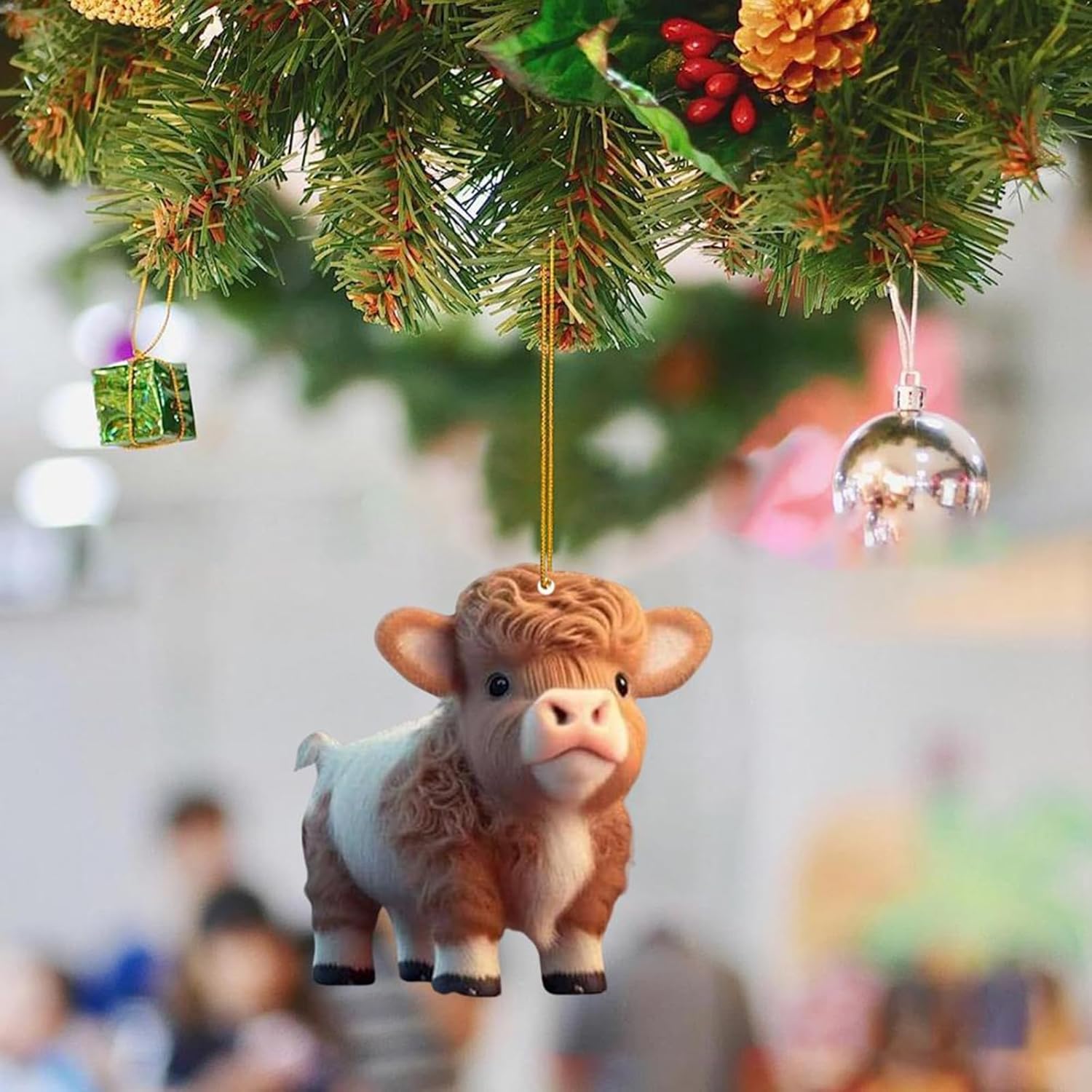 Cartoon Cow Hanging Decoration Cute Acrylic Ornament