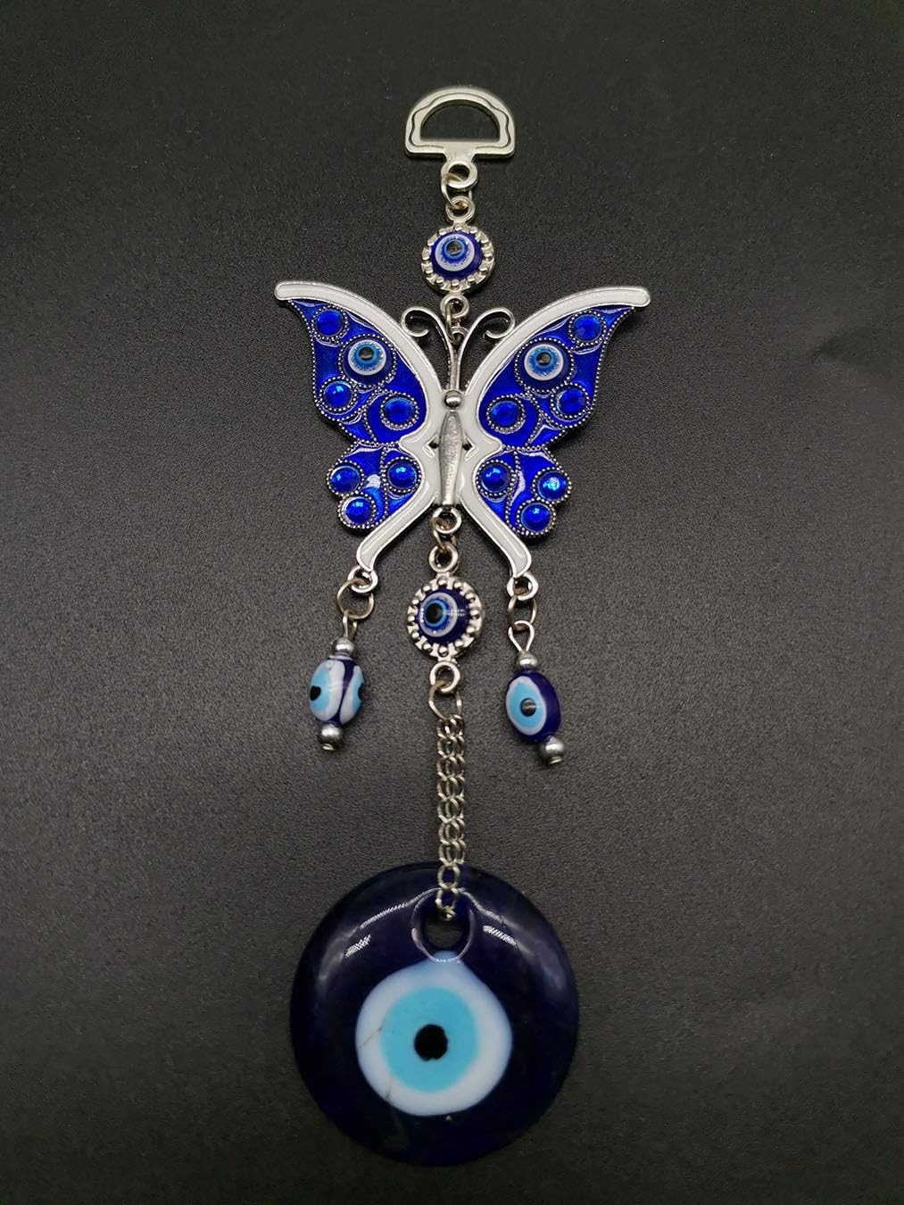 Blue Butterfly Evil Eye Wall Hanging Decor