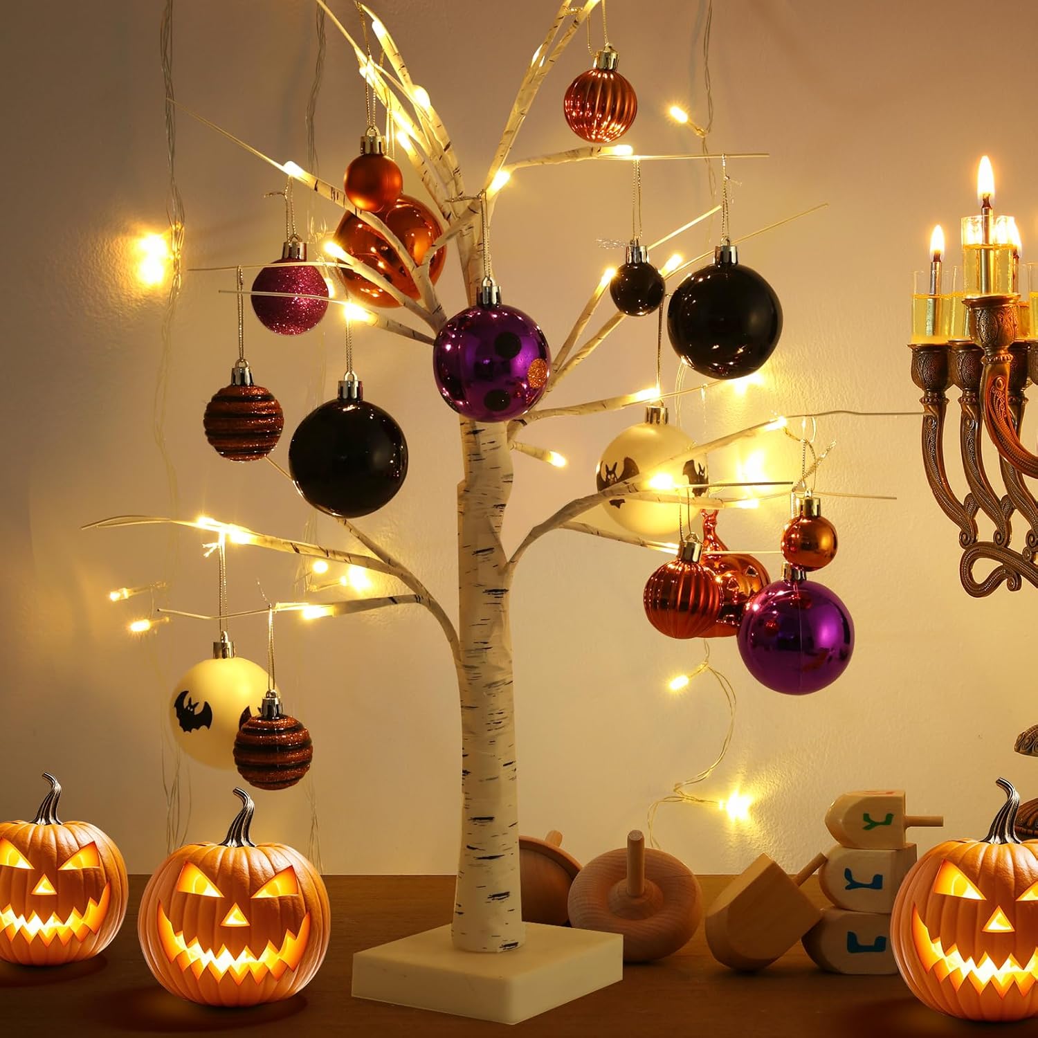 Fruasio Halloween Ornaments 61PCS Shatterproof Set