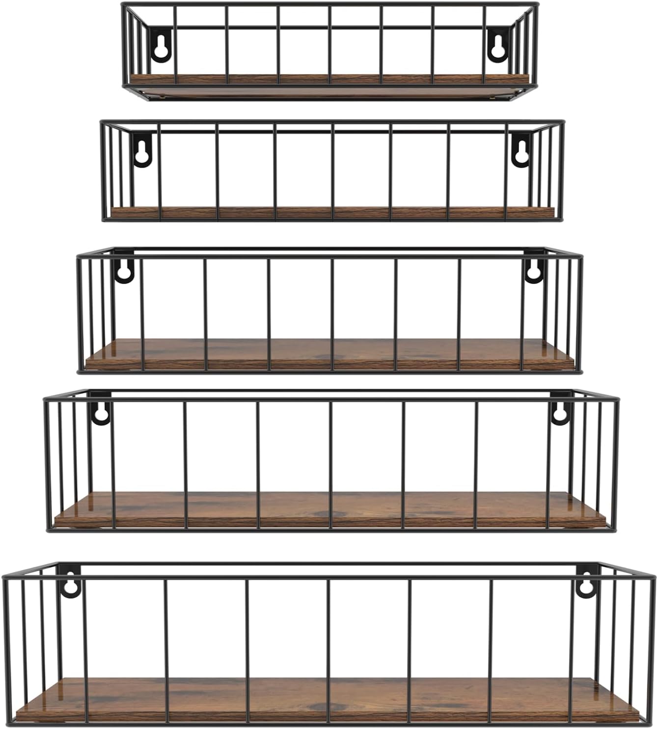 CRUGLA Floating Shelves Wall Mounted Set of 5