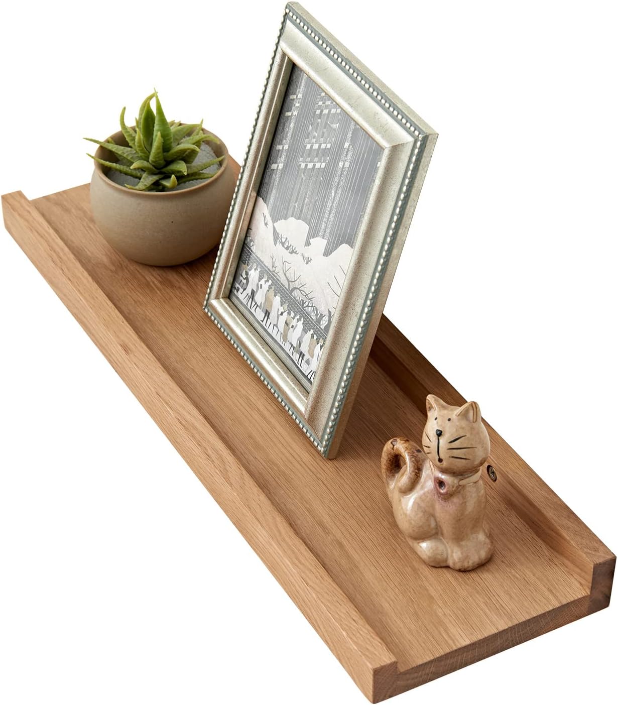 Treoakwis Oak Floating Shelves Wall Mount Display