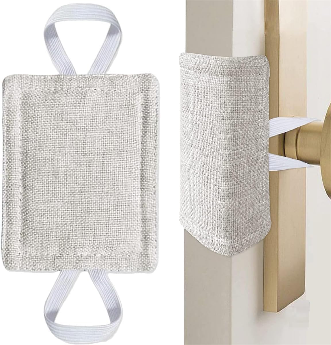Quiet Door Closer Cushion with Elastic Bands 4x3in