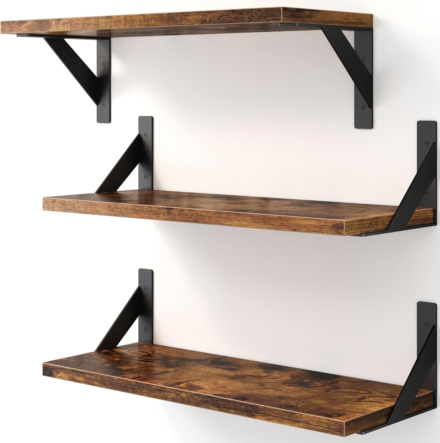Floating Shelves for Wall Rustic Brown 17 Inches
