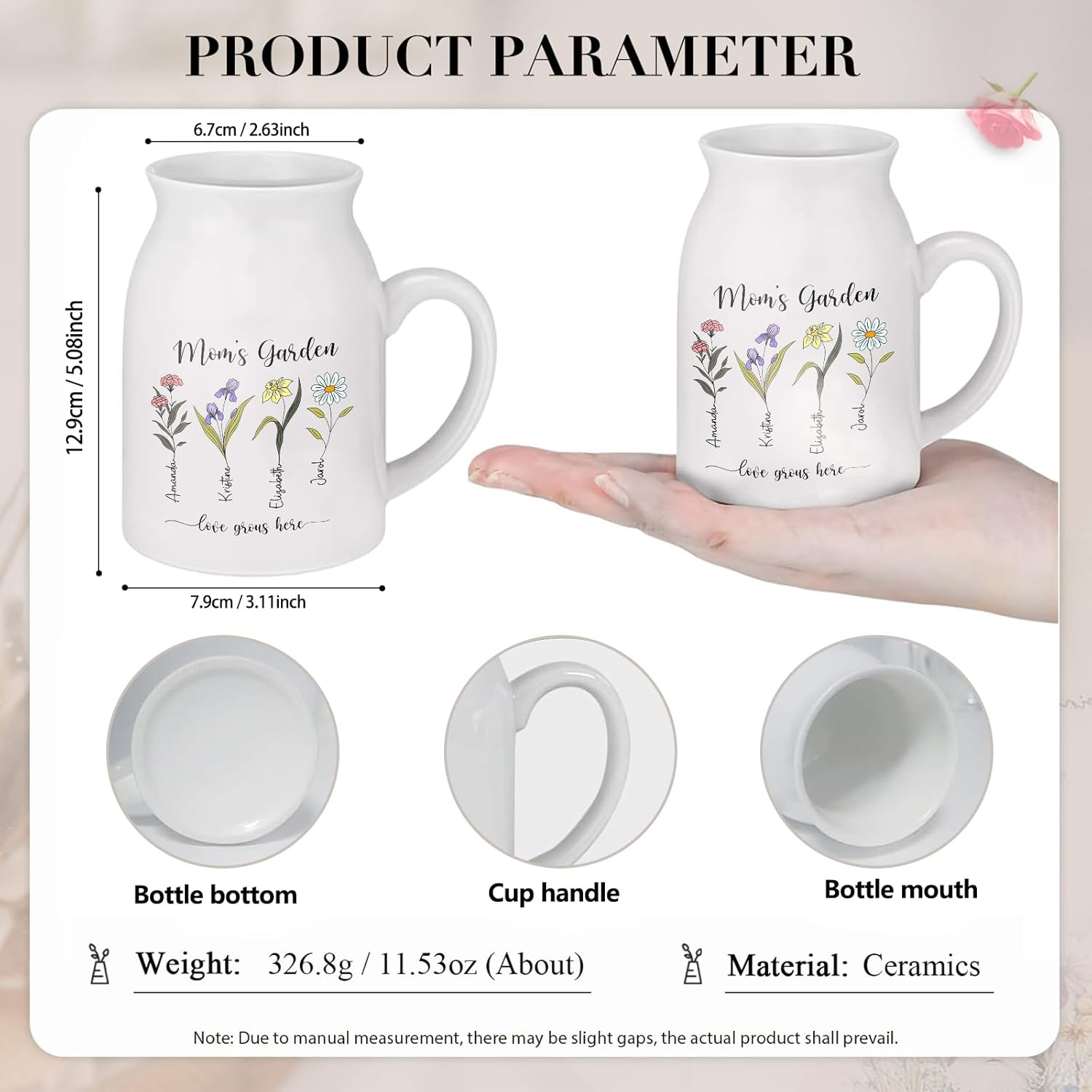 Personalized Flower Vase for Home Decor and Gifts