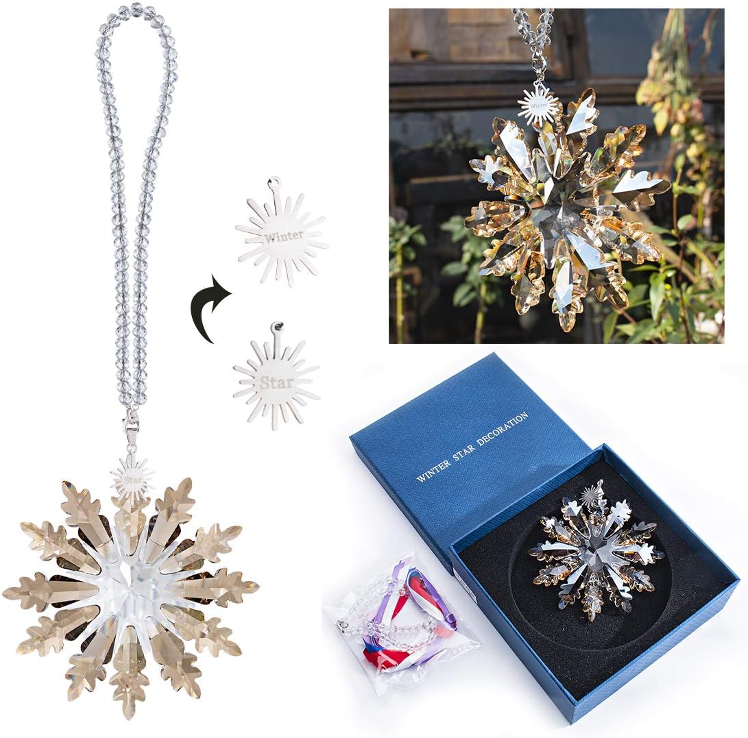 2025 Champagne Glass Christmas Snowflake Ornament