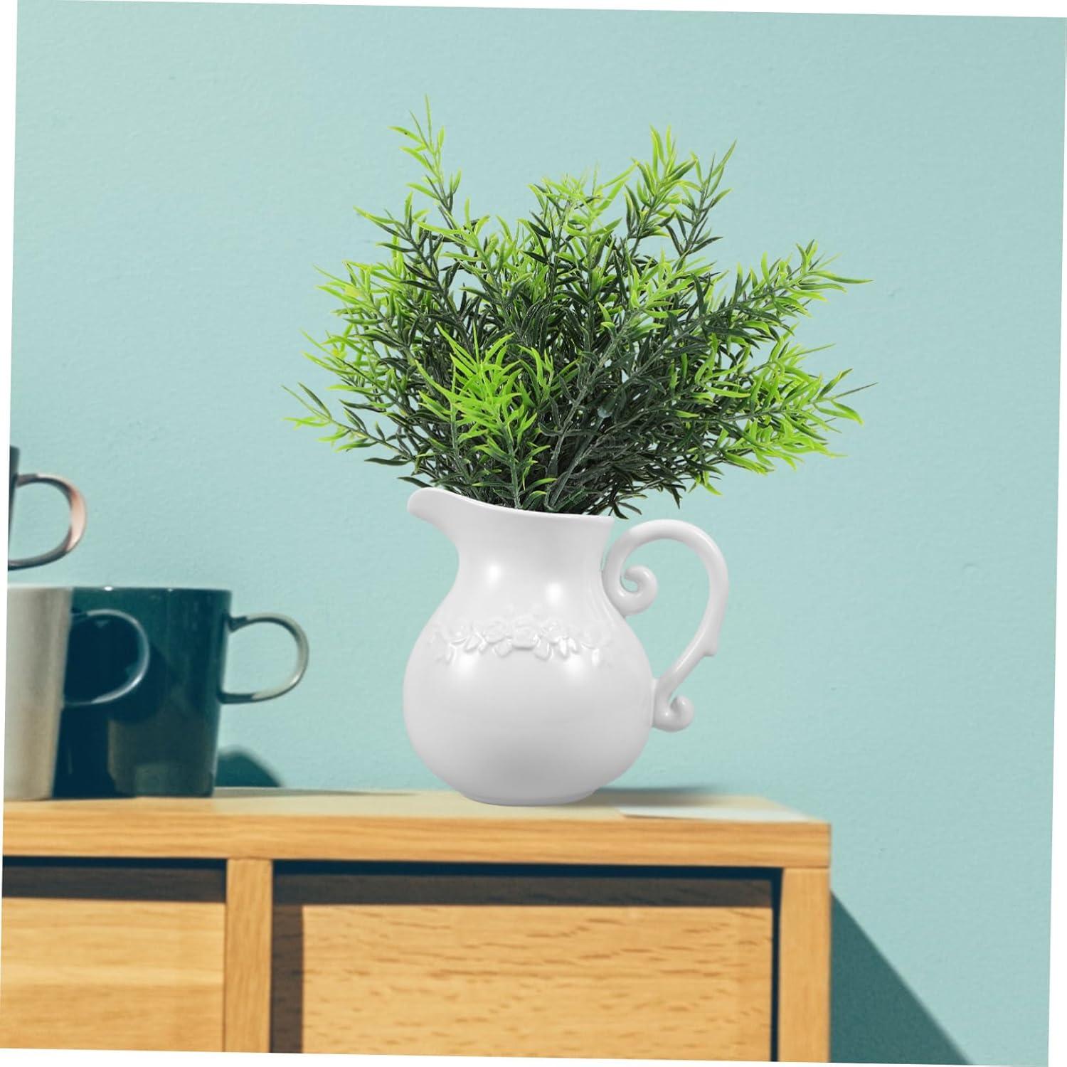 Zerodeko Ceramic Pitcher Vase for Dried Flowers