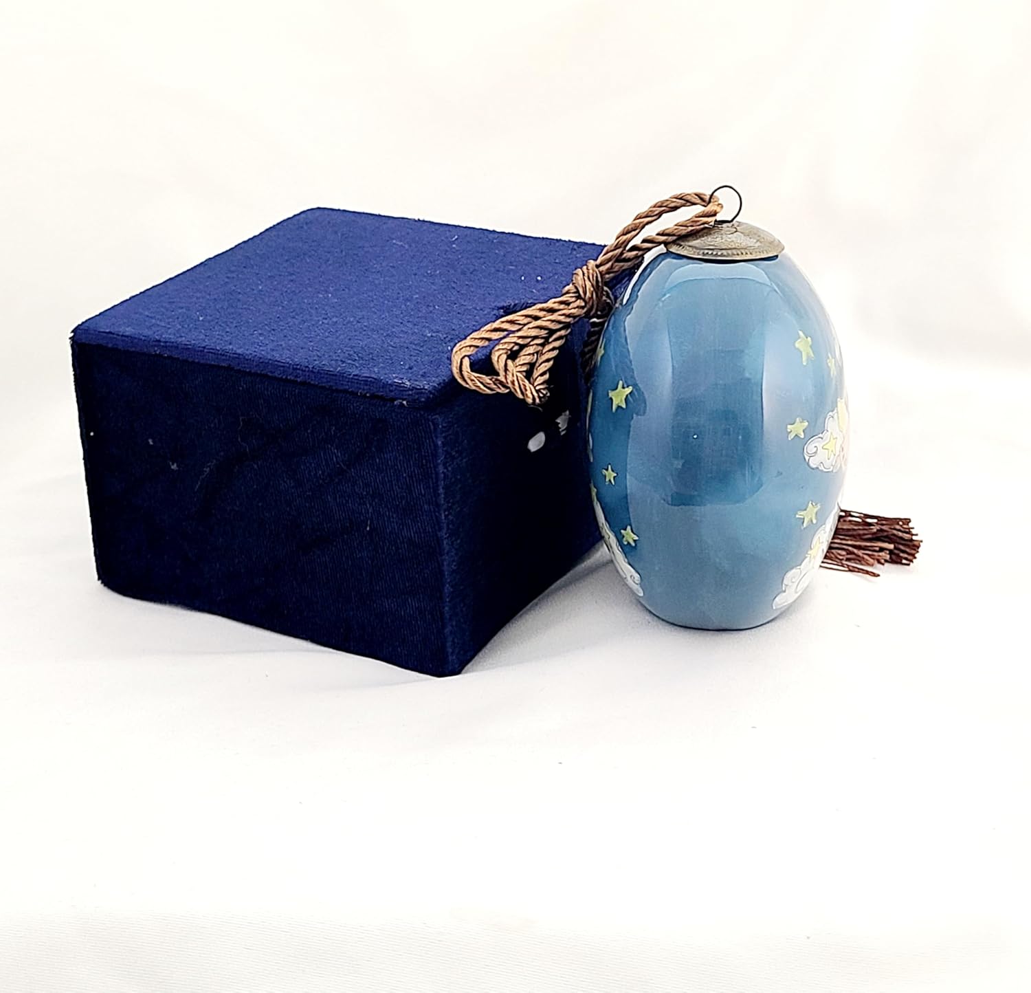 Hand-Painted Angel Glass Ornament - Artisan Crafted Collectible