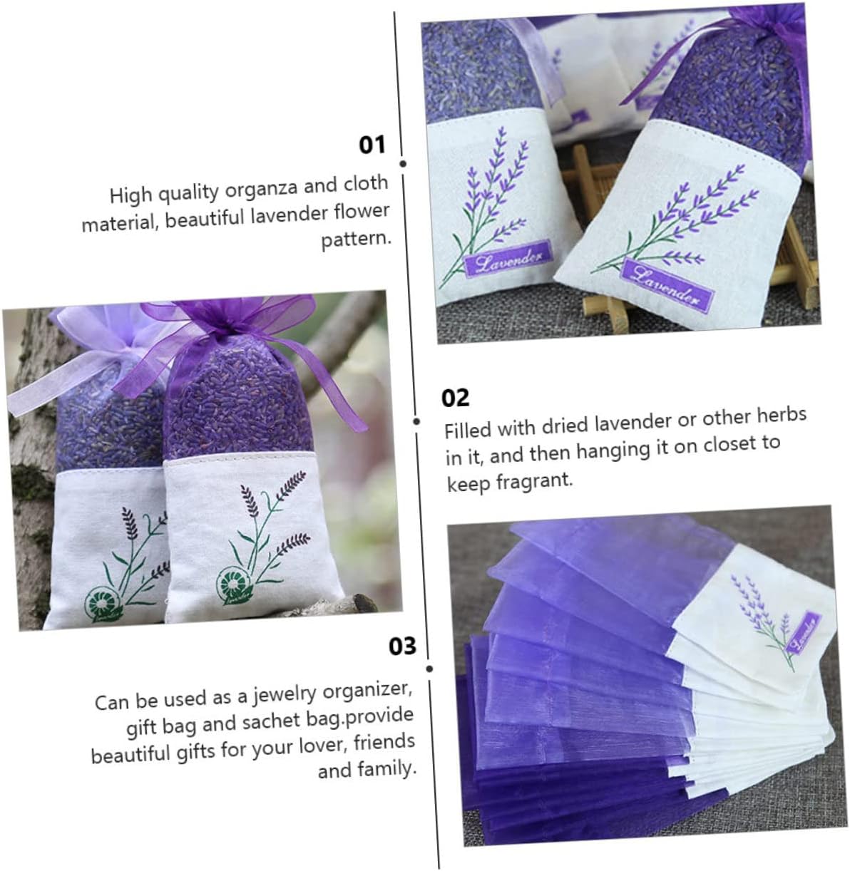 22Pcs Lavender Scent Sachet Bags for Home Freshening and Aromatherapy