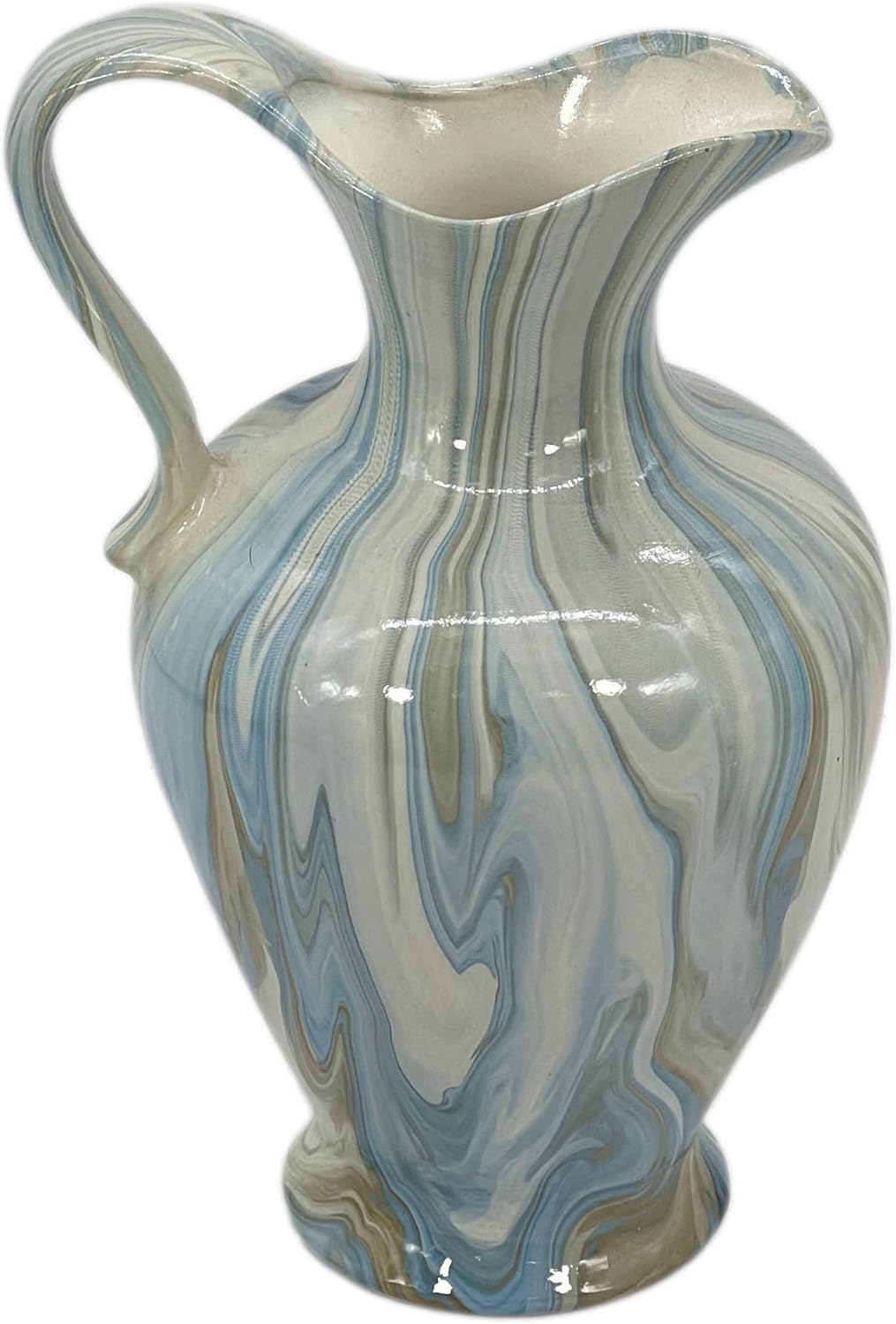 Galt International Marble Pattern Ginger Jar Vase 12 Inch