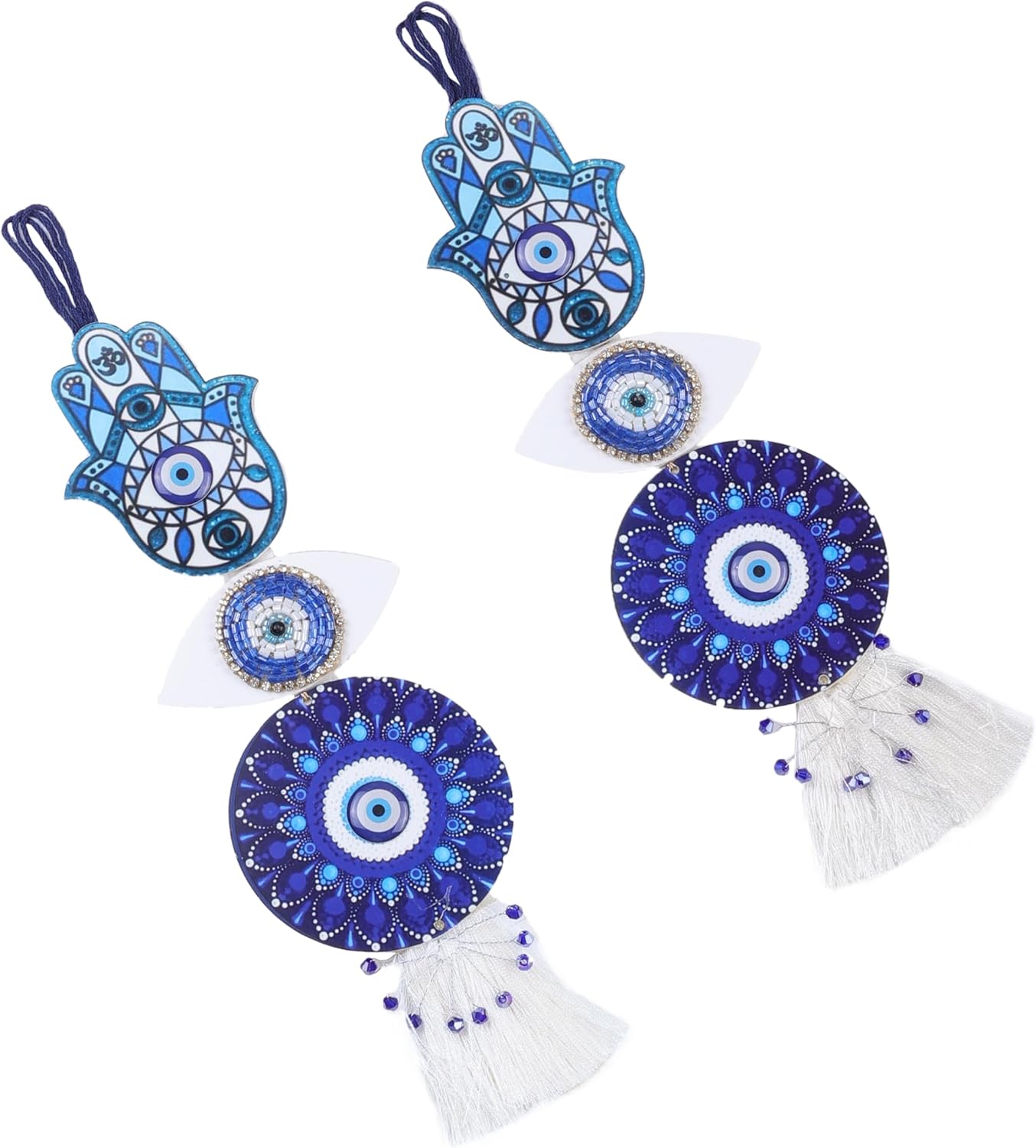 Handmade Evil Eye Hamsa Wall Hanging Decor for Protection