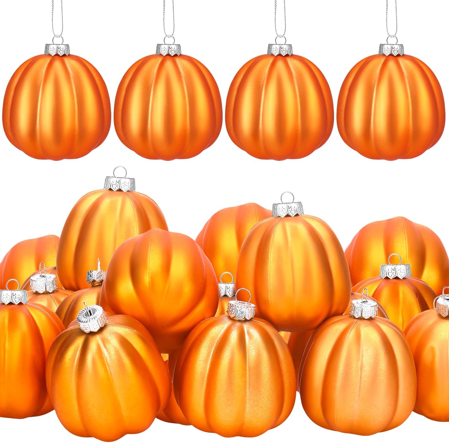 Tigeen 24 Pcs Fall Pumpkin Hanging Ornaments