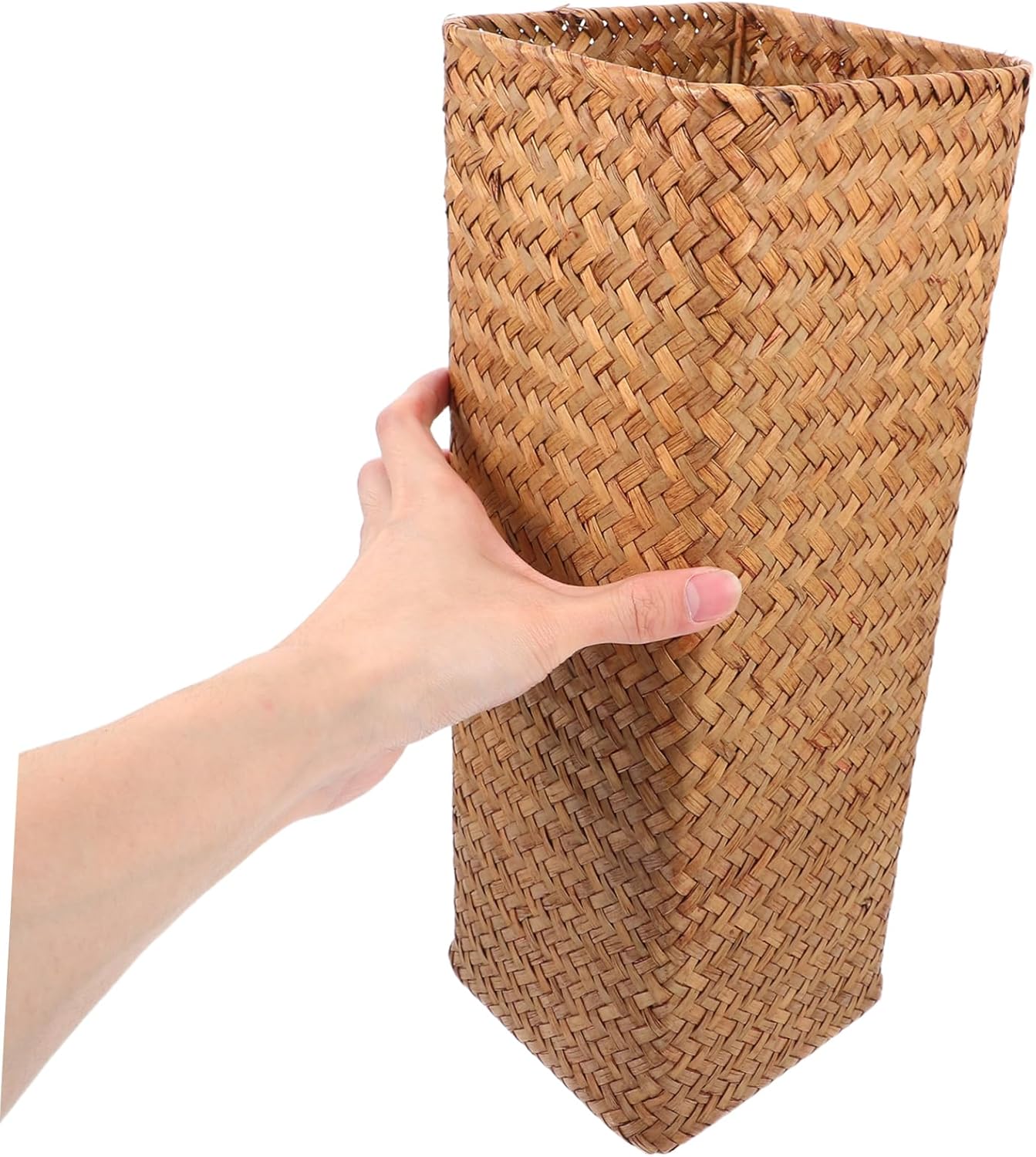 Wicker Flower Basket Vase Natural Rattan Home Decor
