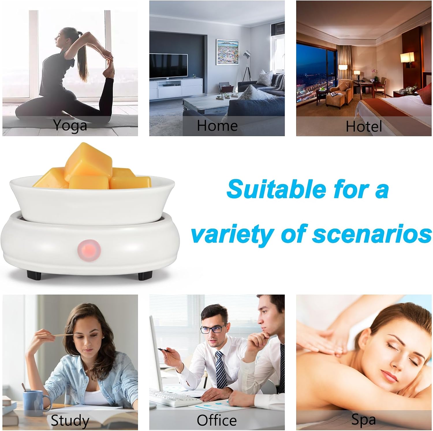 Ceramic Wax Warmer 3-in-1 for Home Fragrance